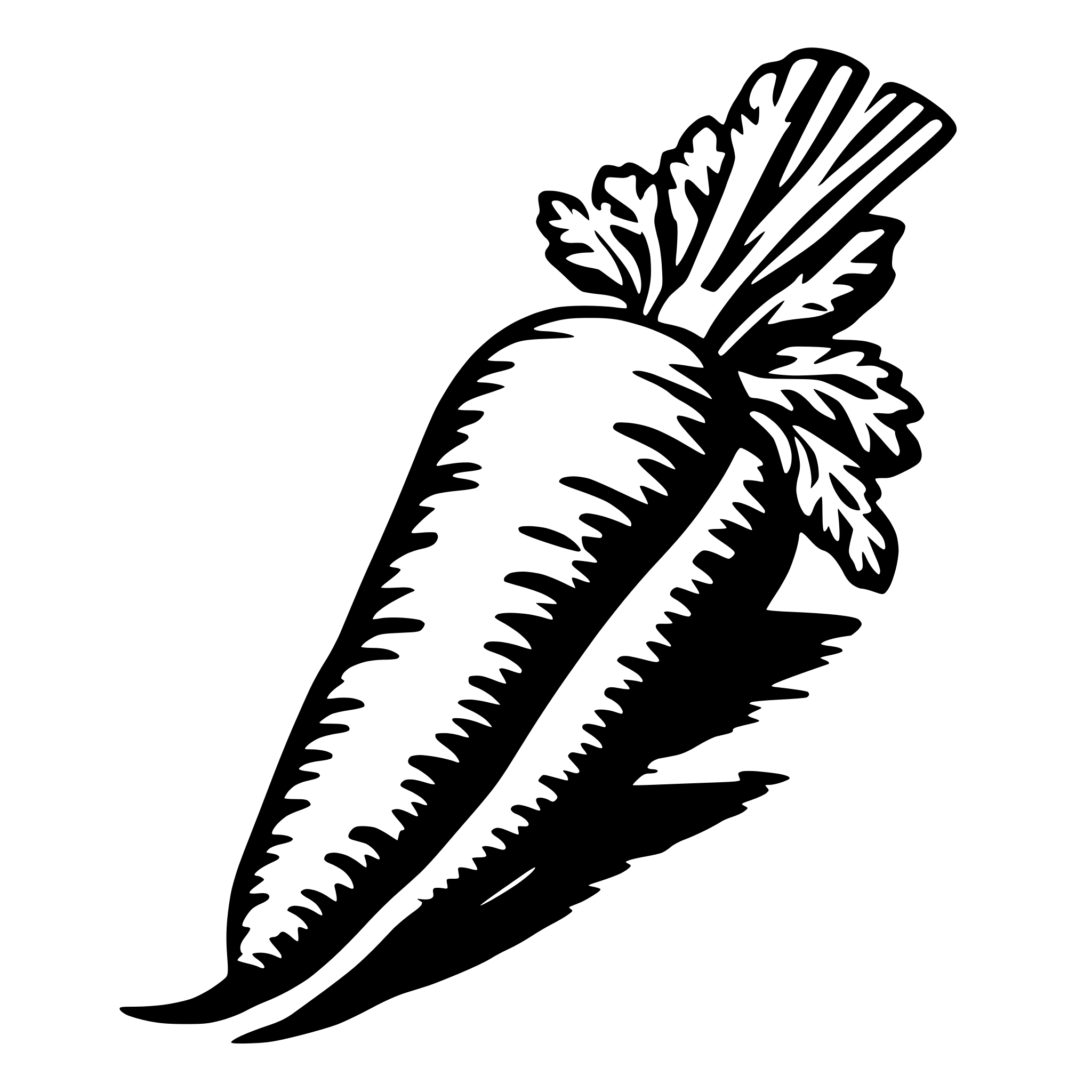 AI-generated SVG of a carrot