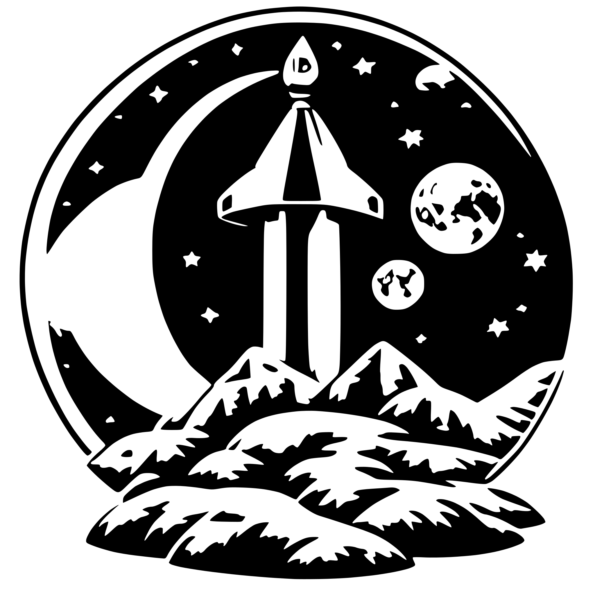 AI-generated SVG of 'Bitcoin to the moon'