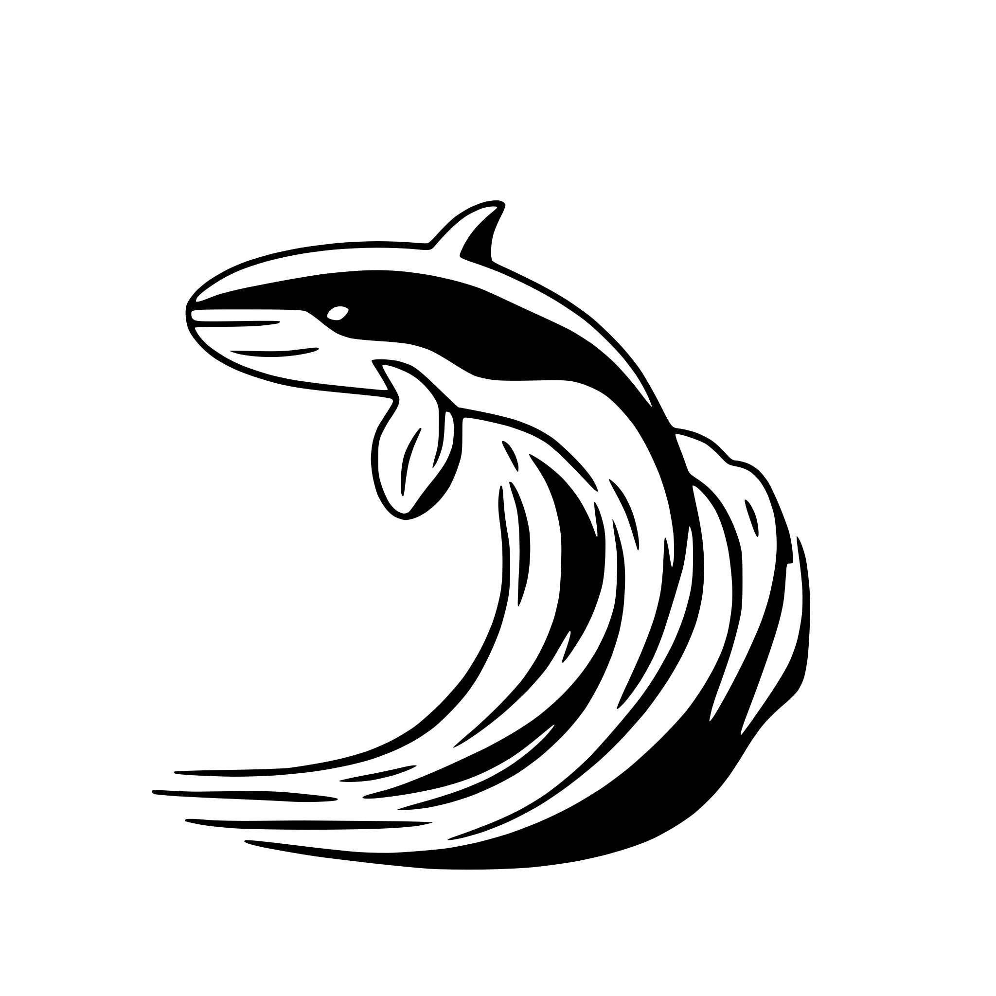 AI-generated SVG of 'whale breaching ocean surface'