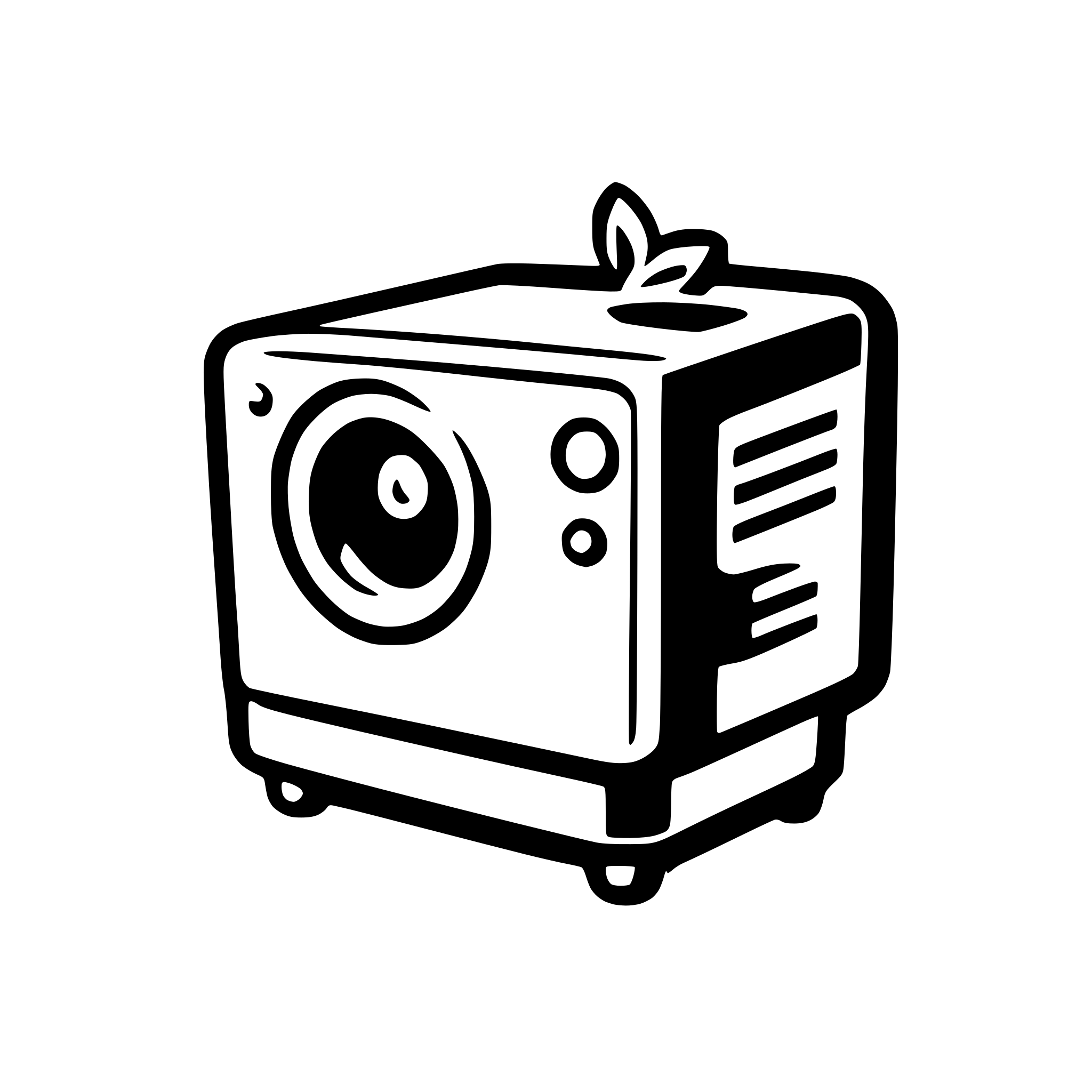 AI-generated SVG of a A projector that throws out projects.