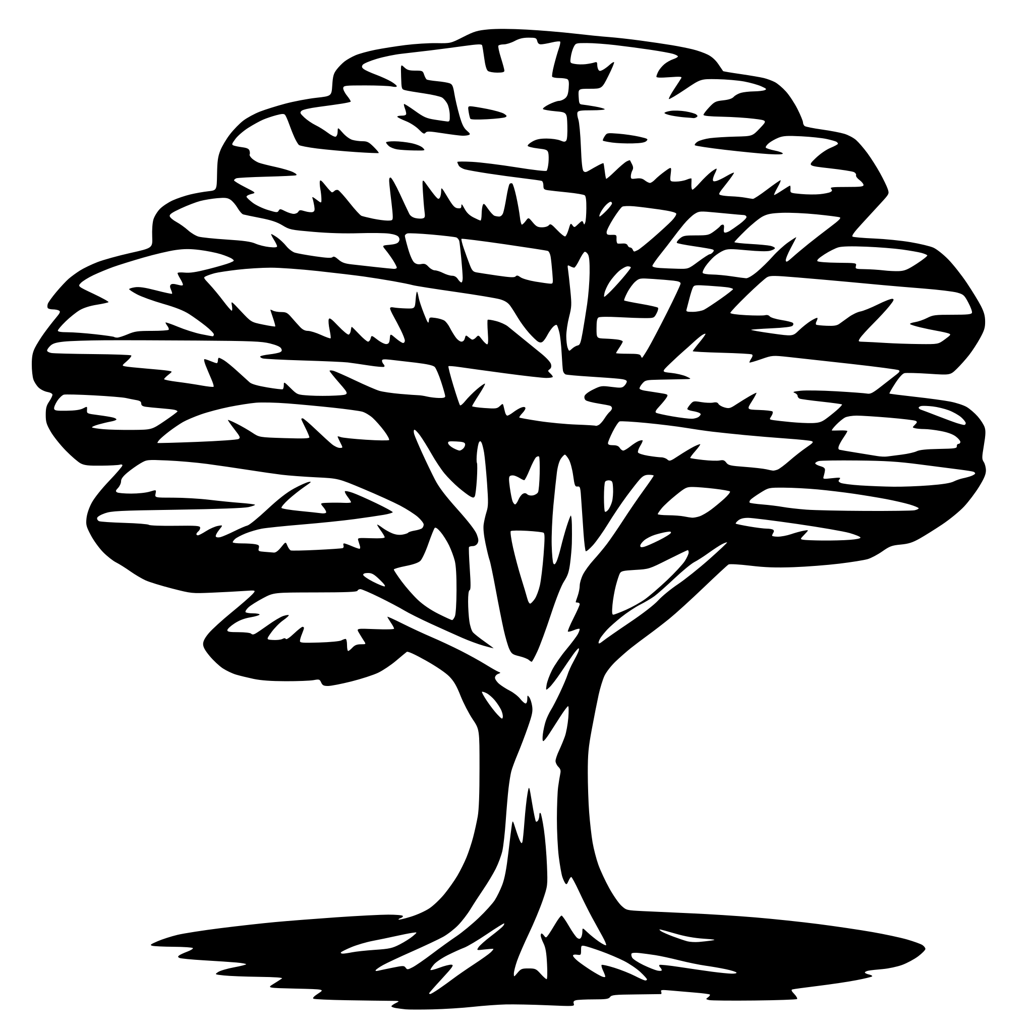 AI-generated SVG of a a medium tall tree with tribal cuts and a canopy that lens to the right AI-generated SVG of a a medium tall tree with tribal cuts and a canopy that lens to the right