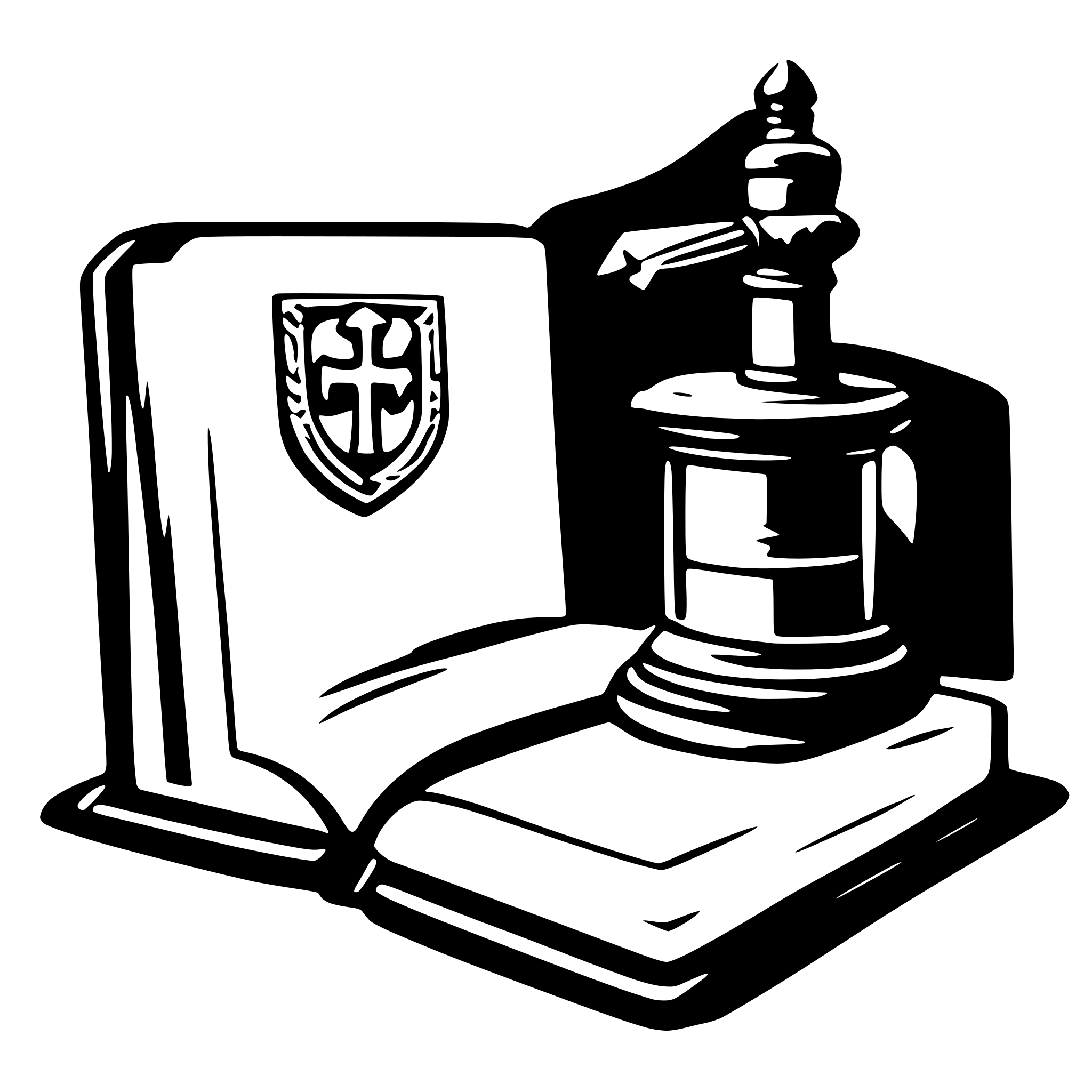 AI-generated SVG of a law handbook
