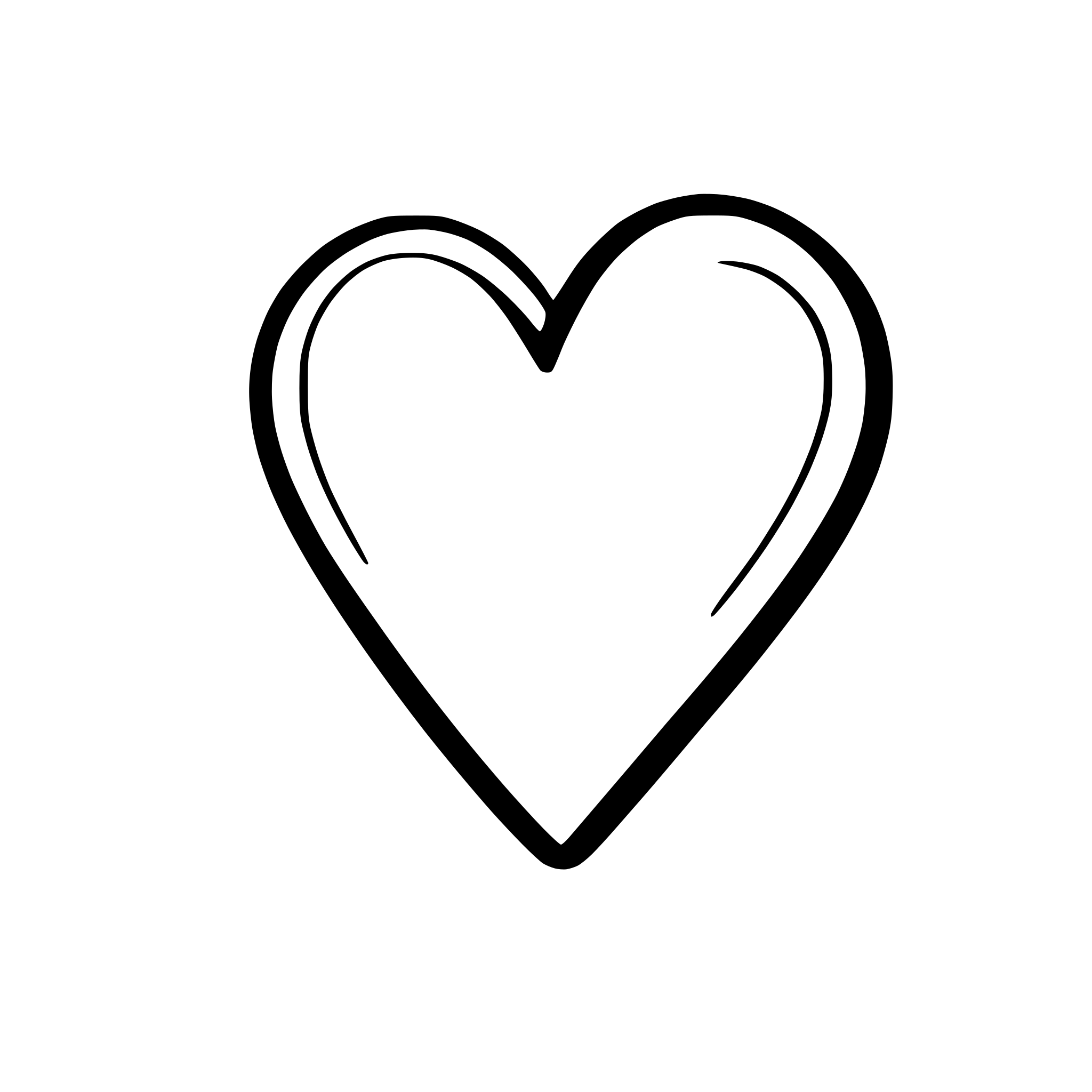 AI-generated SVG of a outline of heart