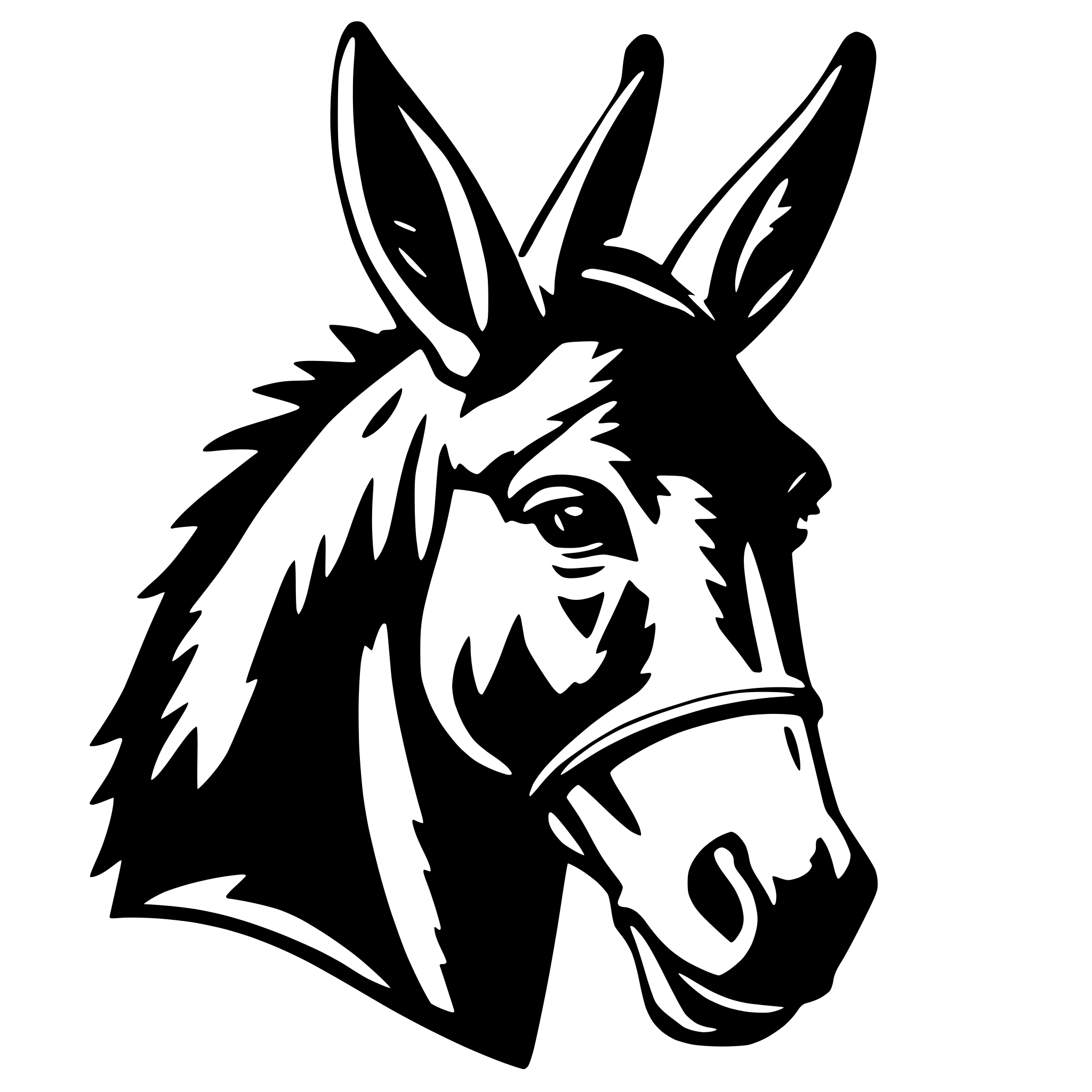 AI-generated SVG of a donkey head