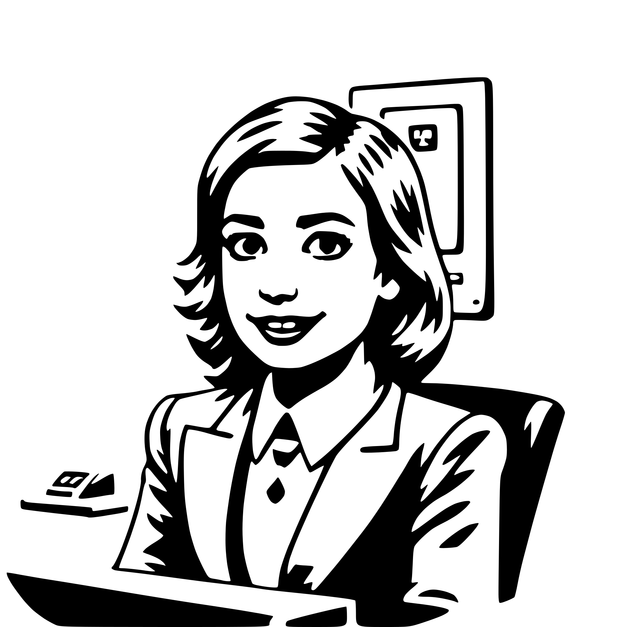 AI-generated SVG of a receptionist