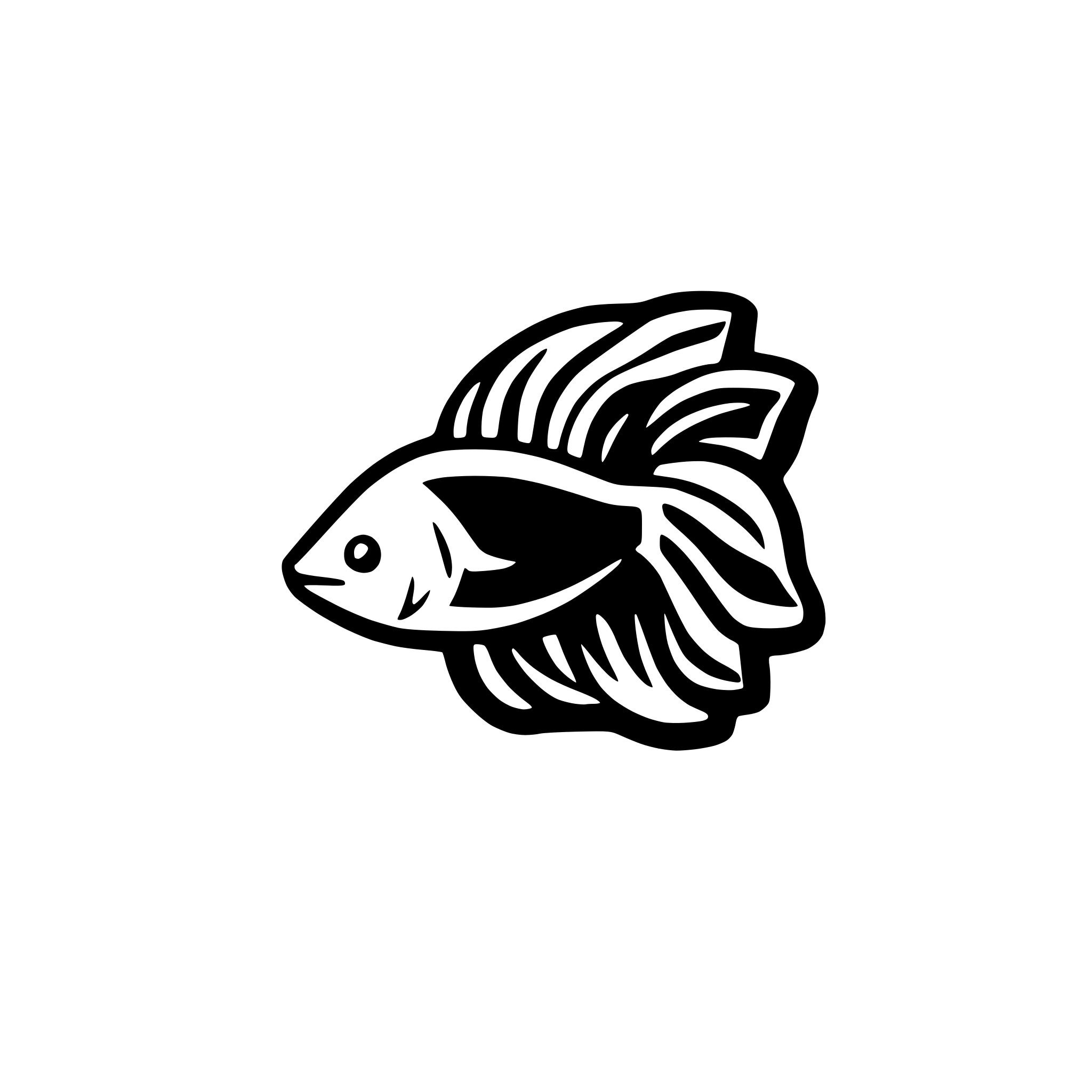 AI-generated SVG of a betta fish icon