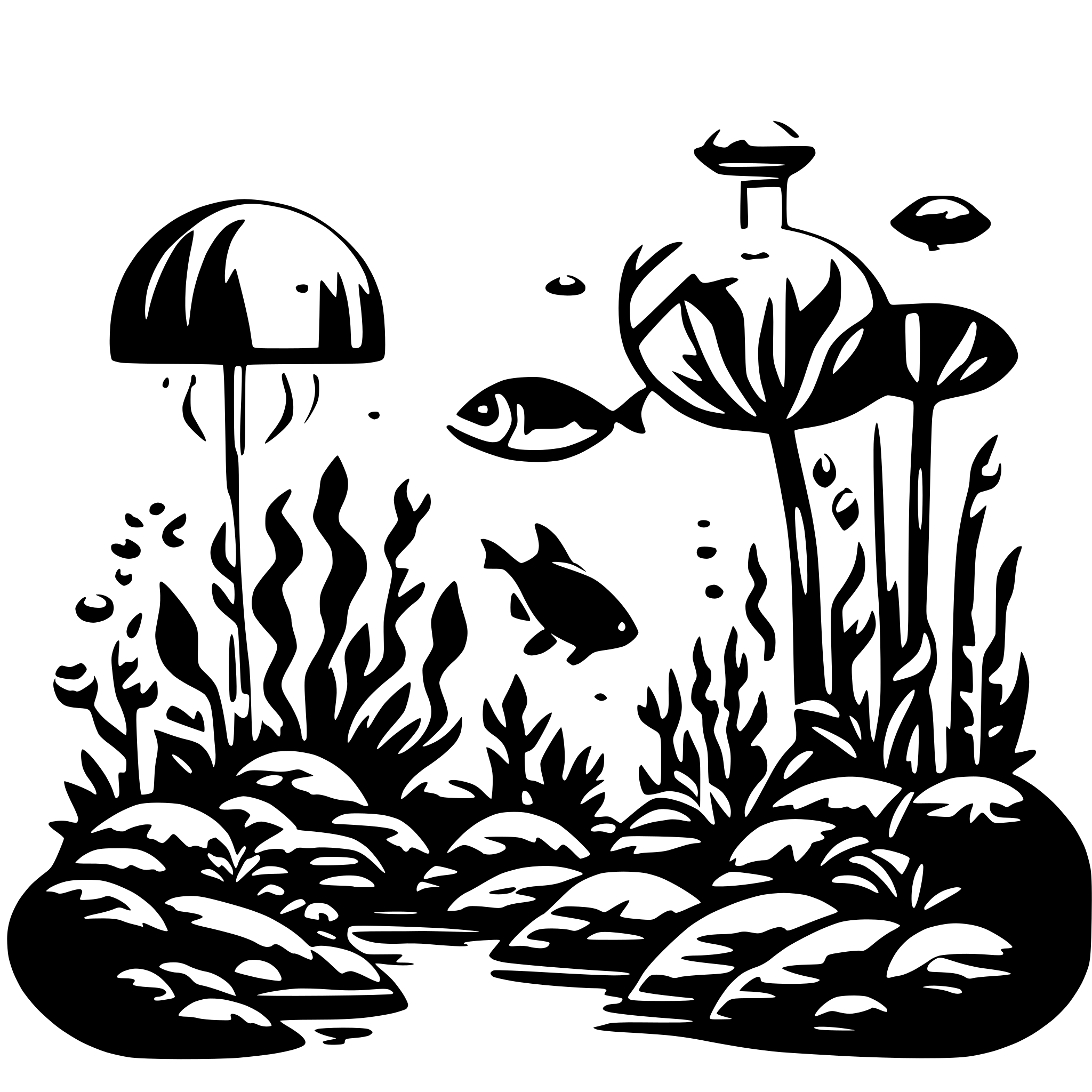 AI-generated SVG of 'under water ecosystem'