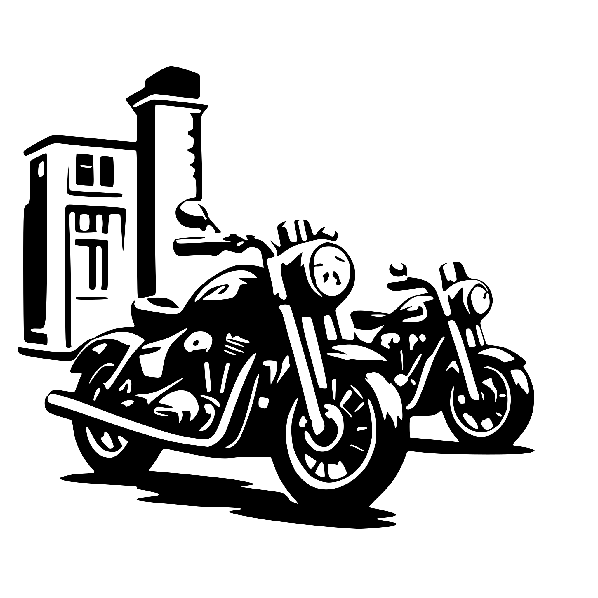 AI-generated SVG of a oficina motos