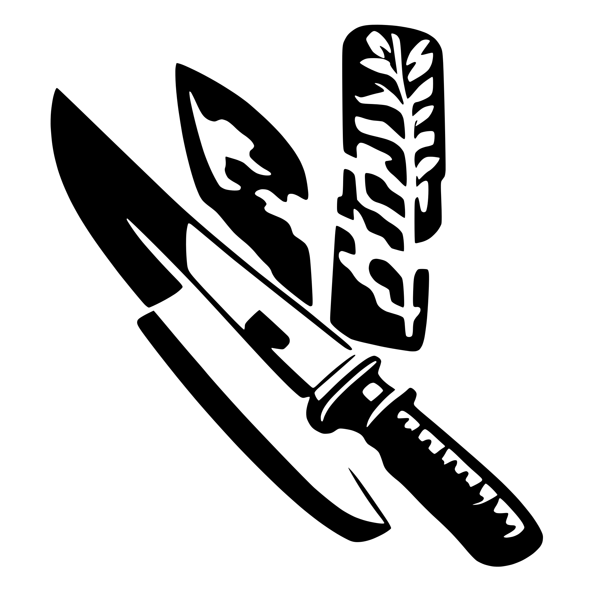 AI-generated SVG of a kitchen knife