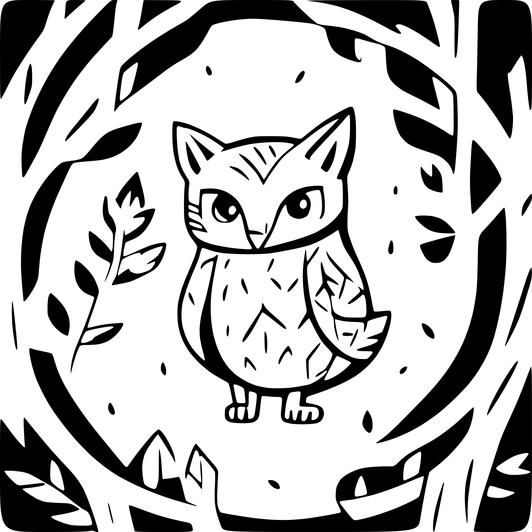 AI-generated SVG of a Owl, Fox and Mouse. Christmas time forest