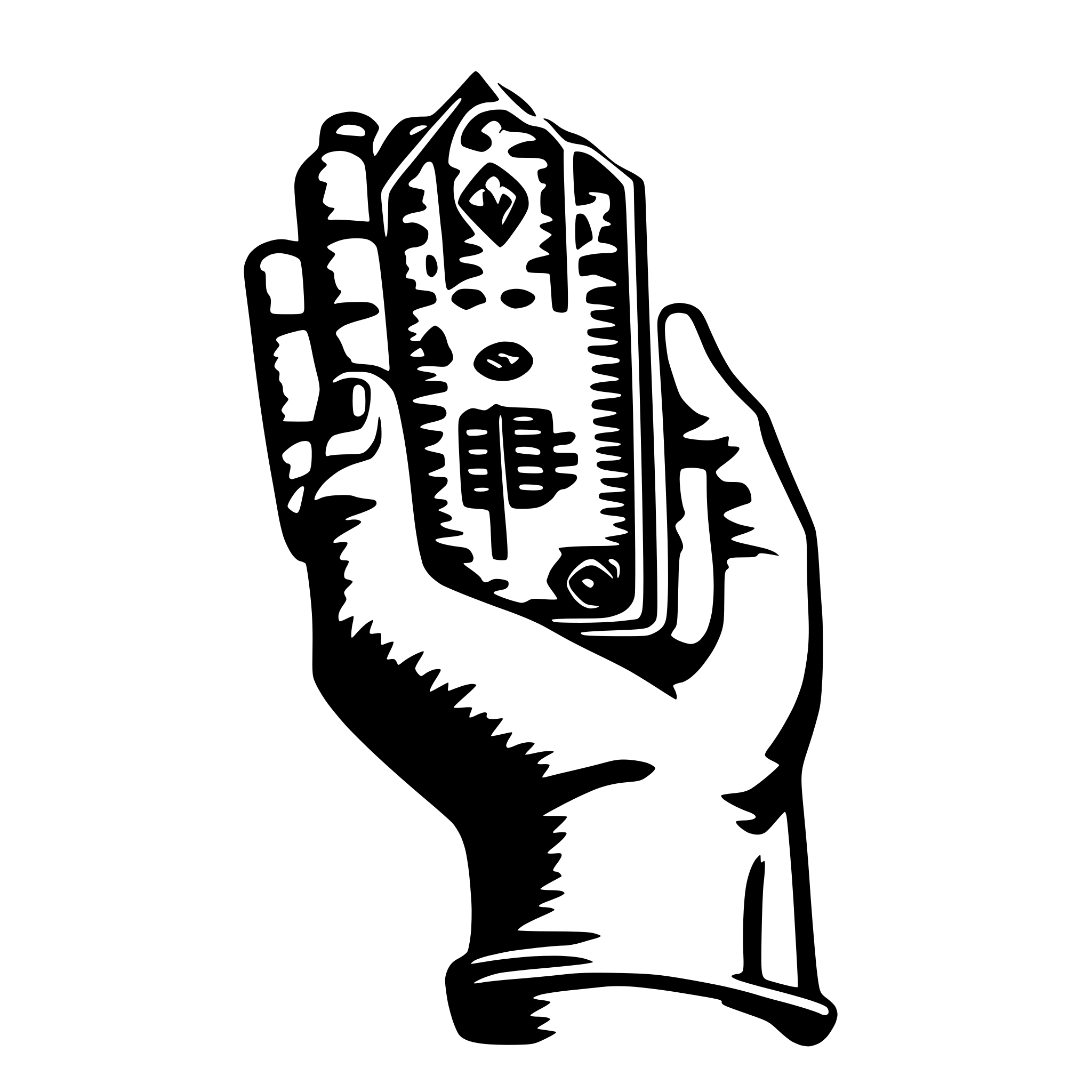 AI-generated SVG of a indian rupees on hand