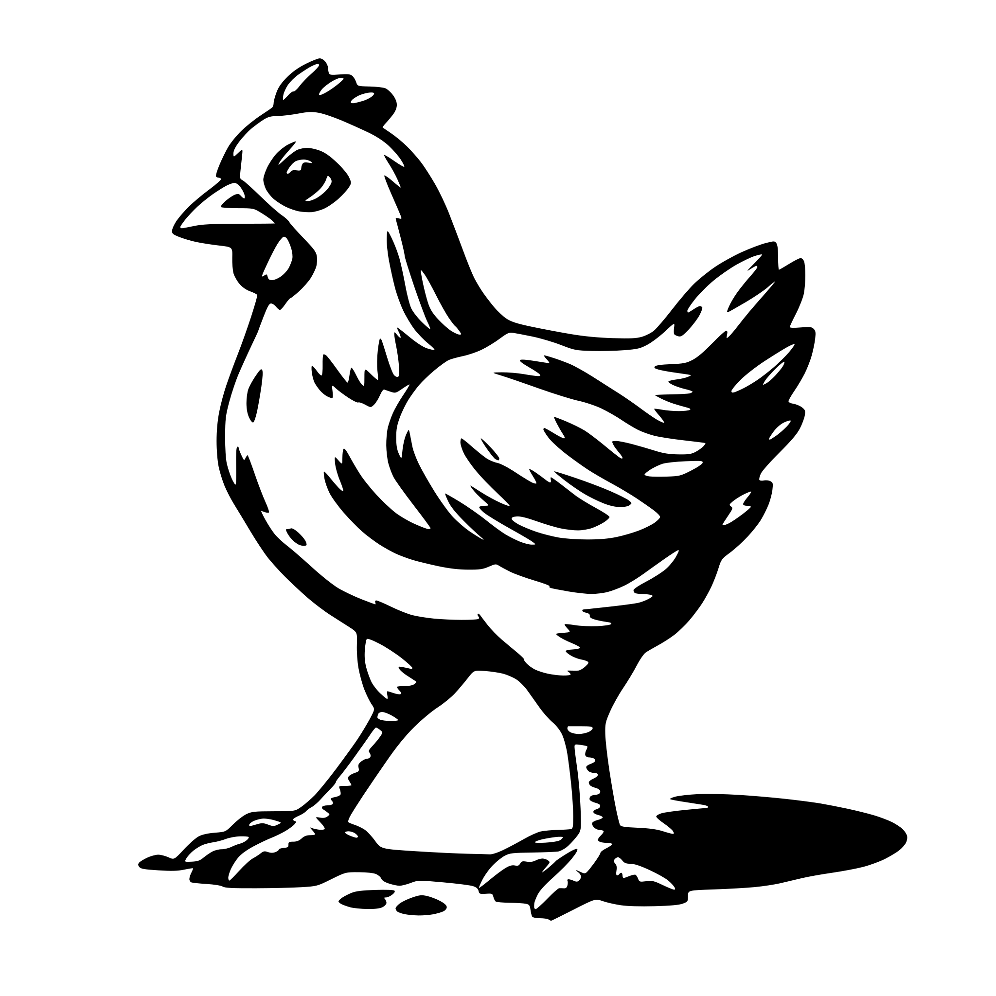 AI-generated SVG of a chicken