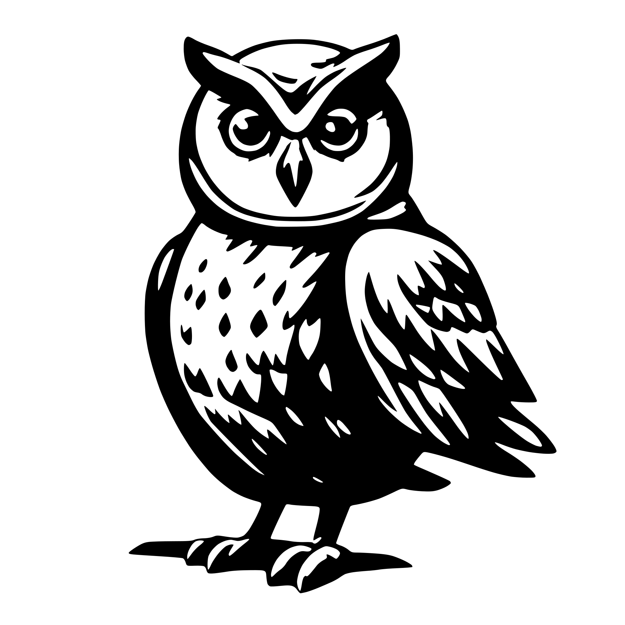 AI-generated SVG of a owl
