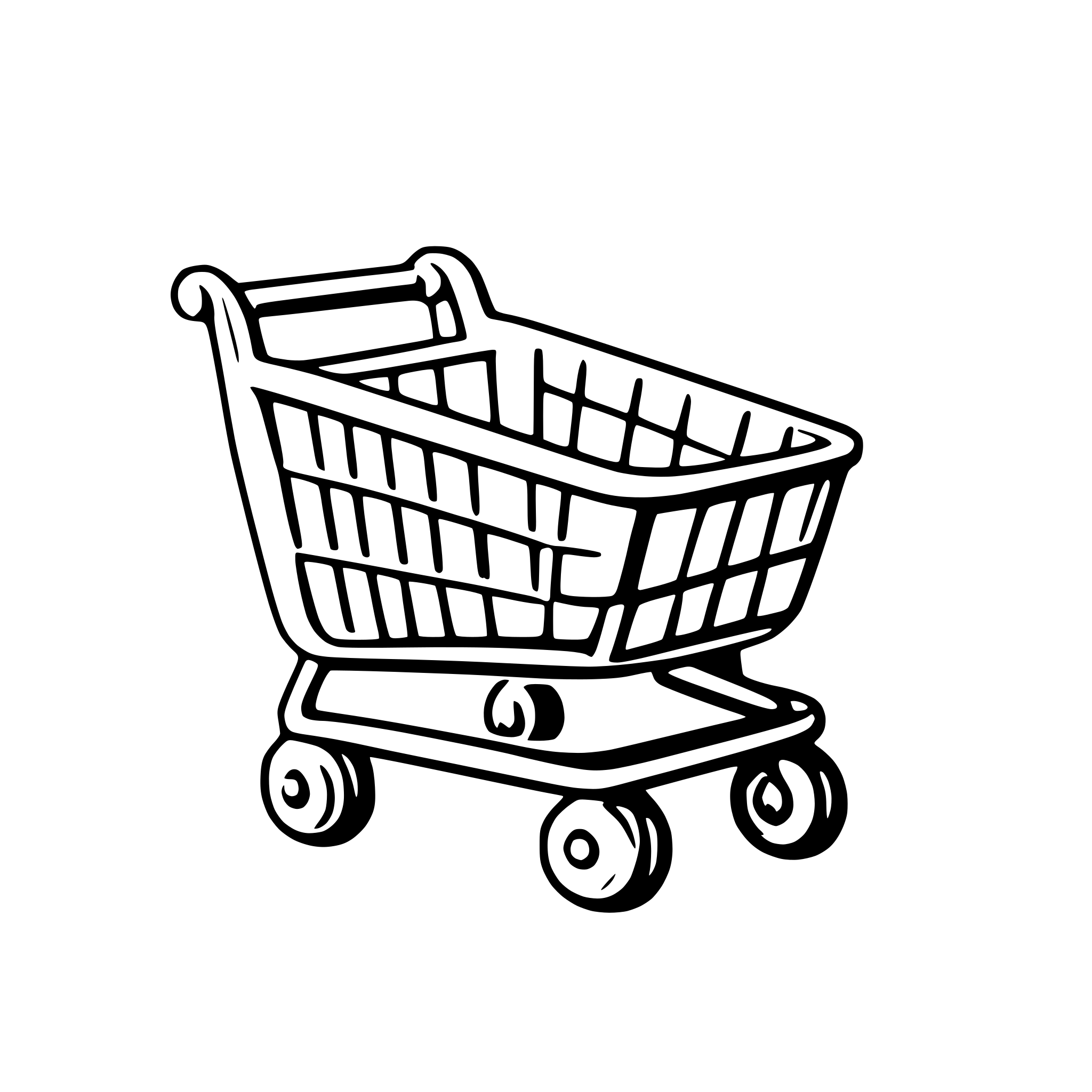 AI-generated SVG of a a shopping cart empty