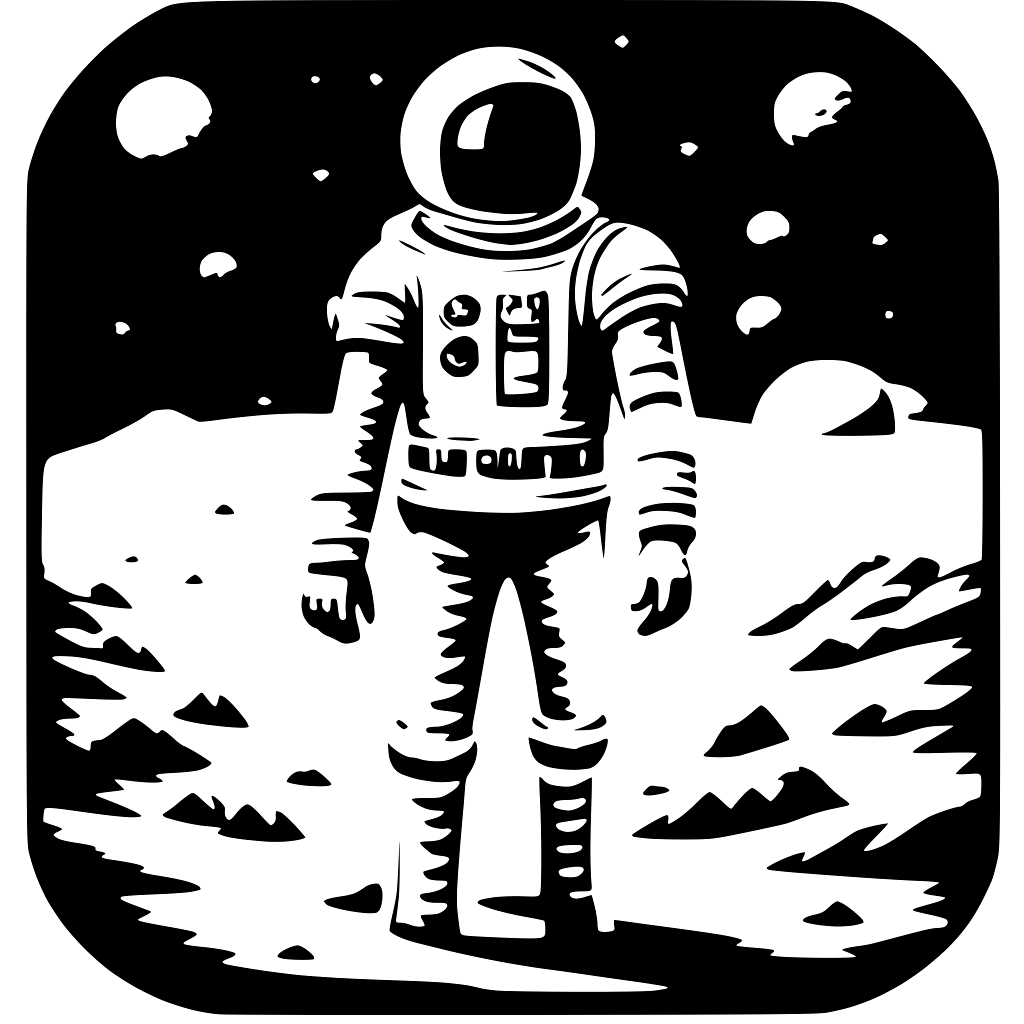 AI-generated SVG of a Spaceman in space