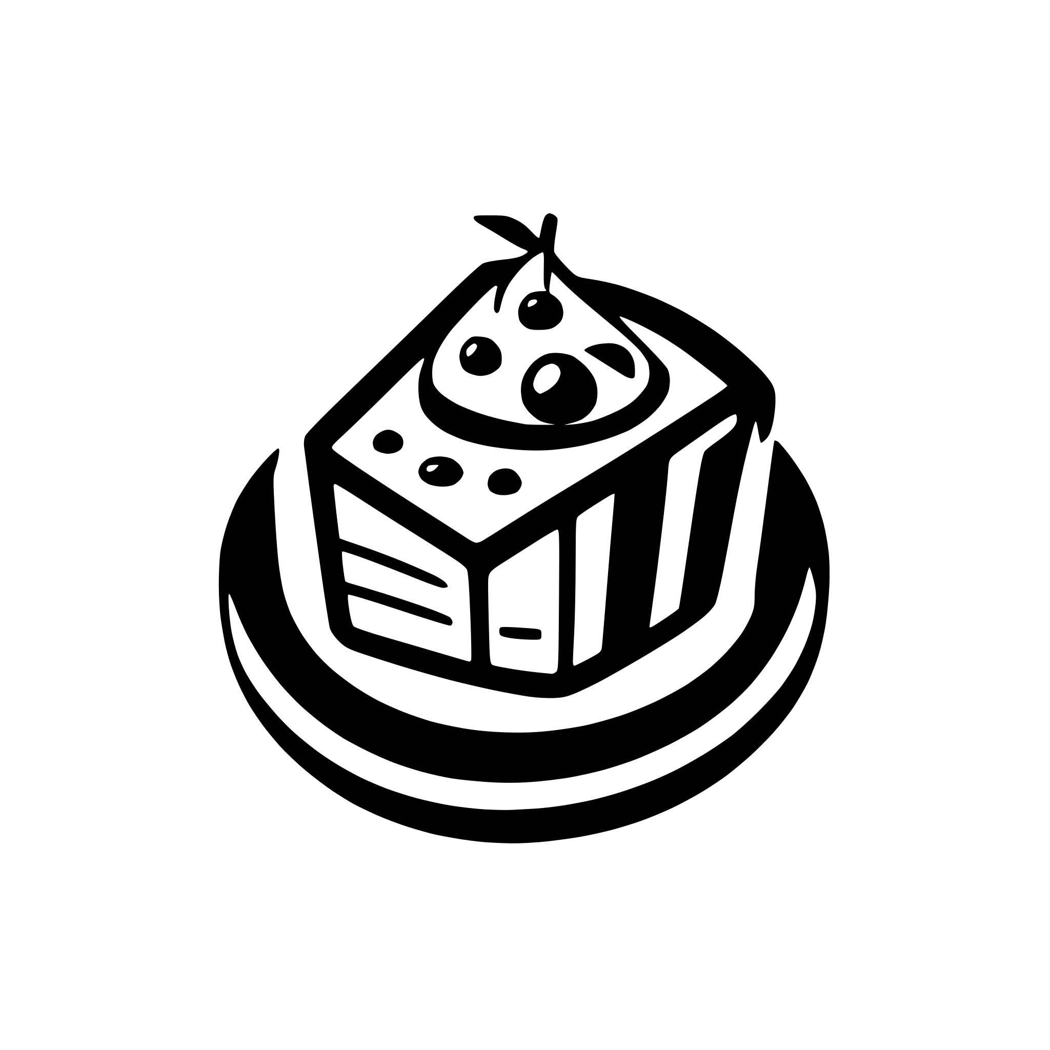 AI-generated SVG of a Piece of cake with cream or some kind of topping and cherry or another fruit icon logo style. minimalistic modern not over thought