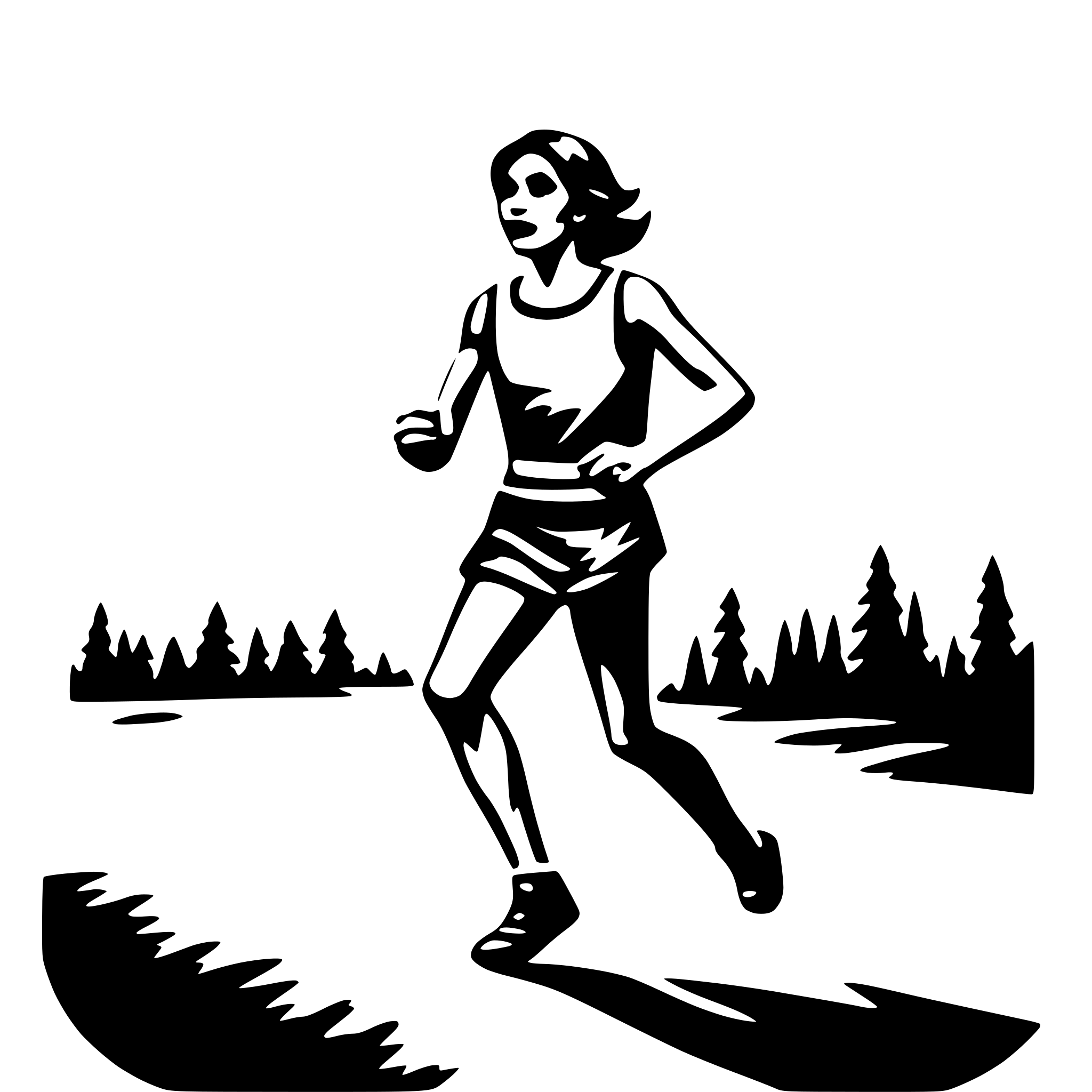 AI-generated SVG of 'running randomly'