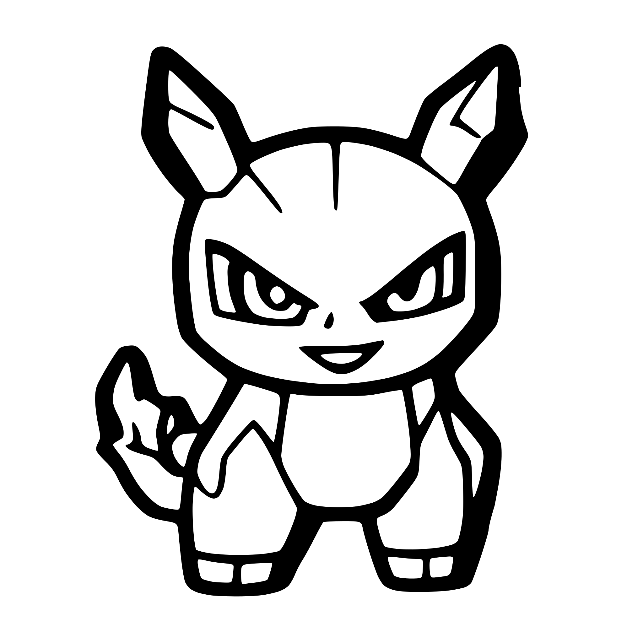 AI-generated SVG of 'caricature of a demon pokemon'