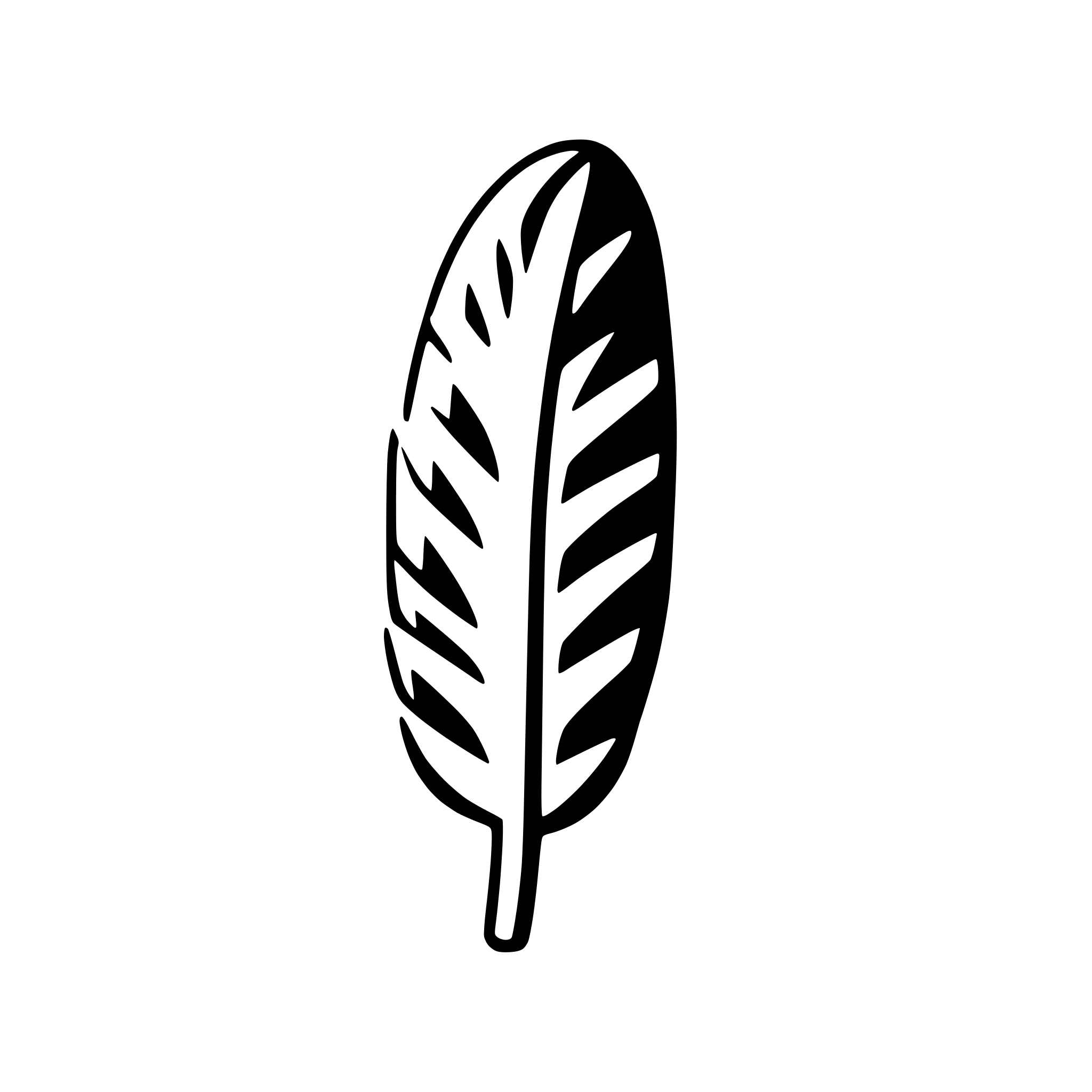 AI-generated SVG of 'feather'