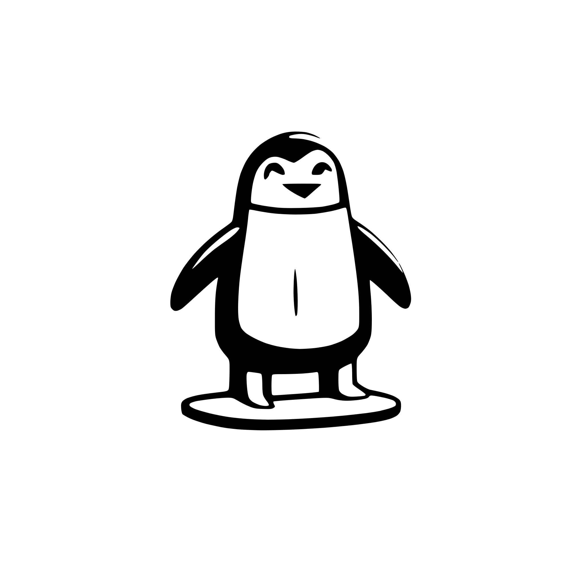 AI-generated SVG of a minimalist penguin with flippers