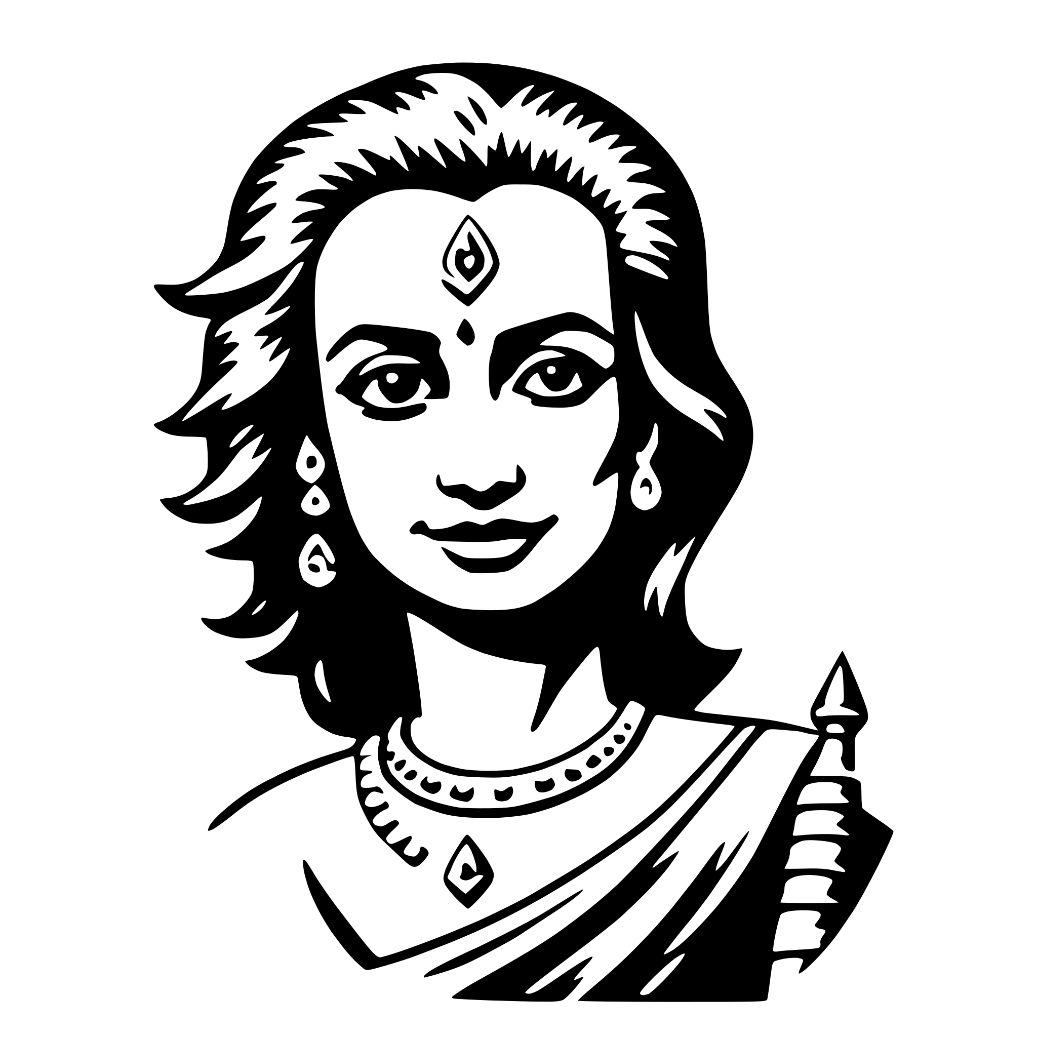 AI-generated SVG of a varuna