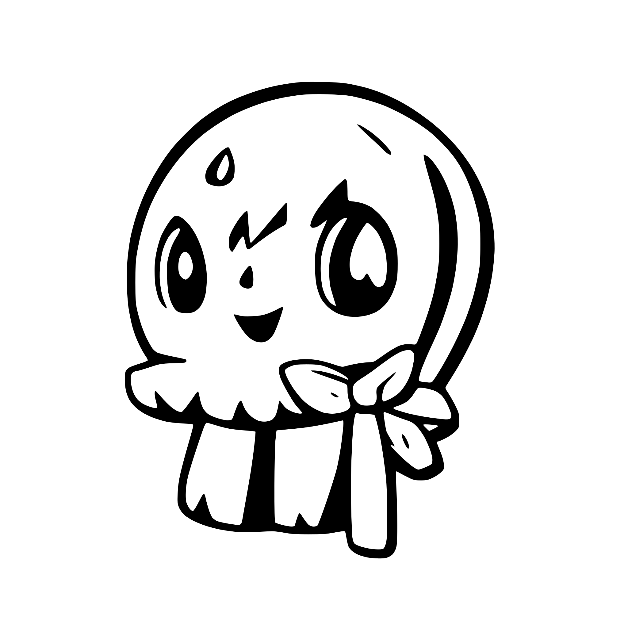AI-generated SVG of a ghost with bow