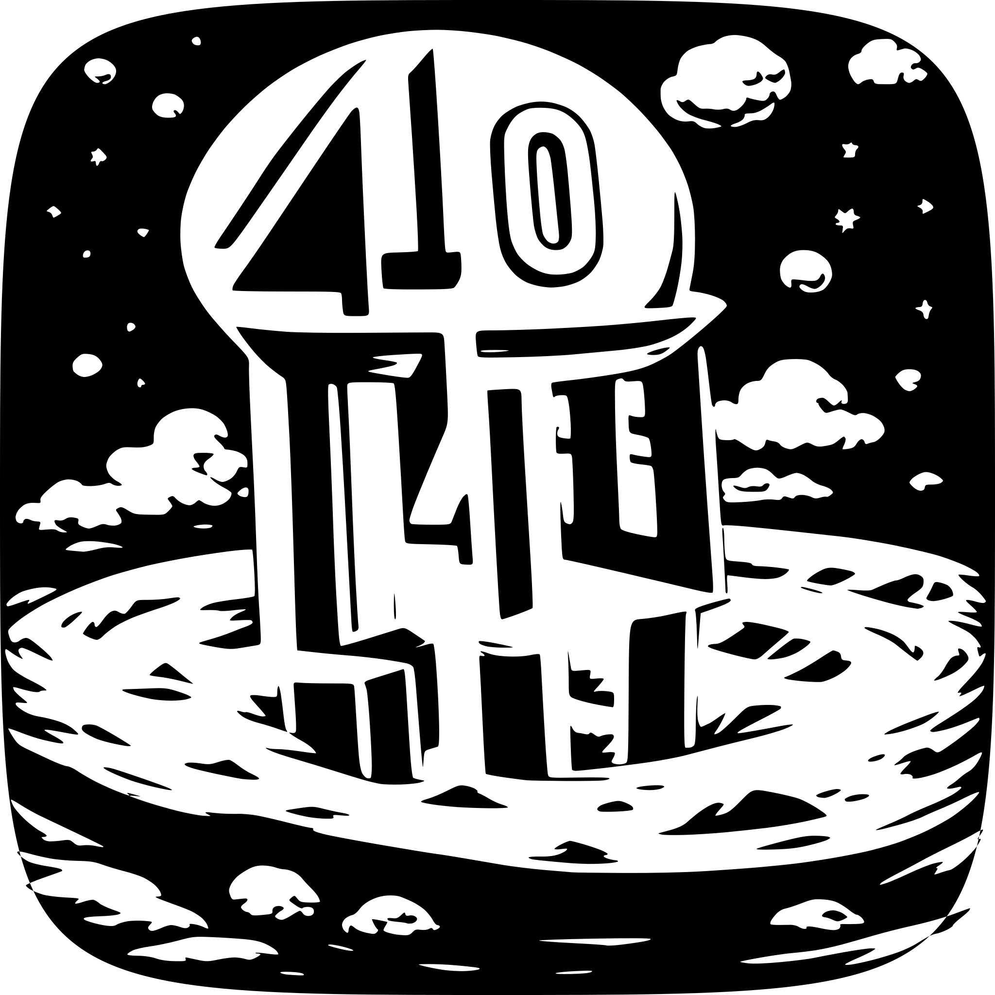 AI-generated SVG of 'missing 404 floating in spacew'