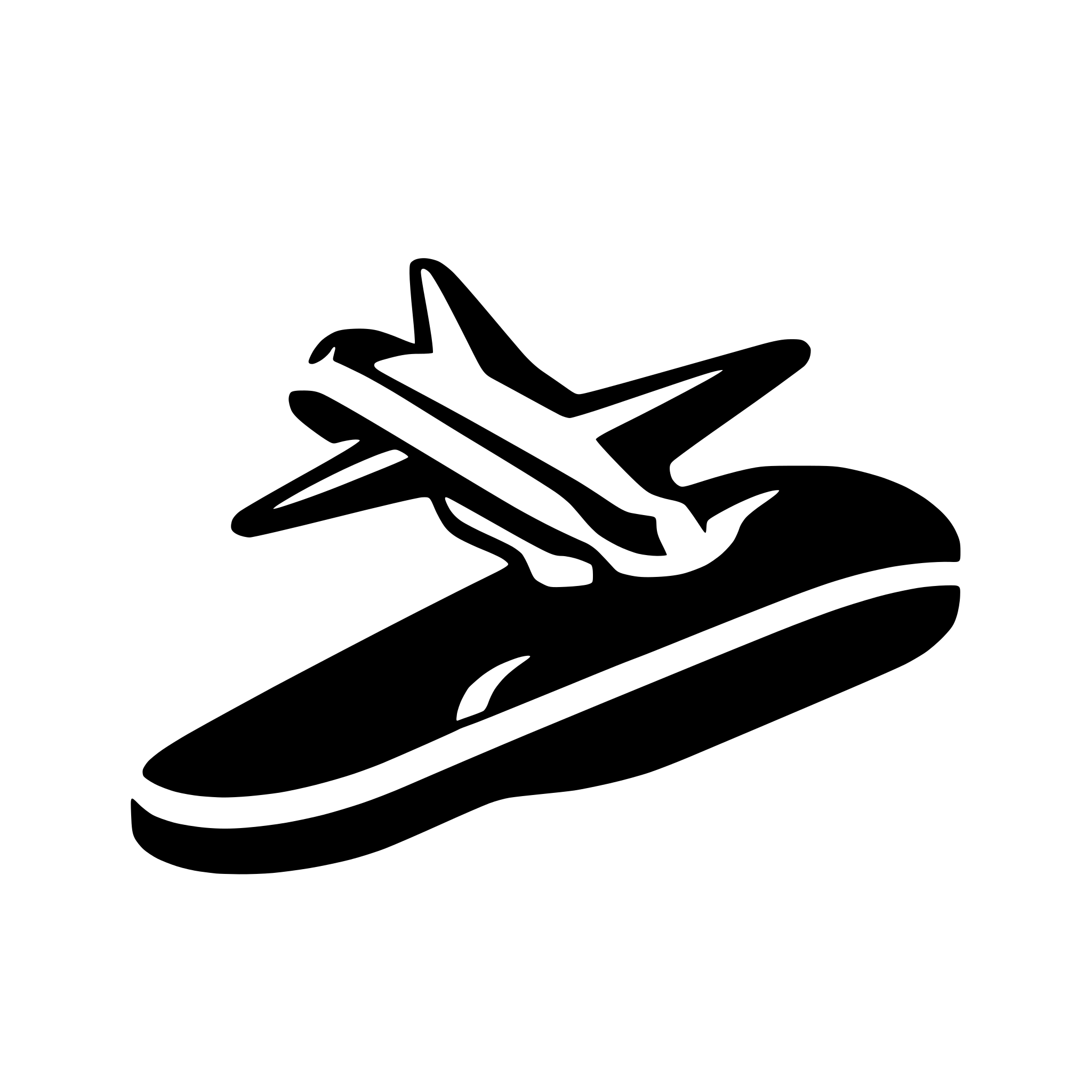 AI-generated SVG of a aircraft track