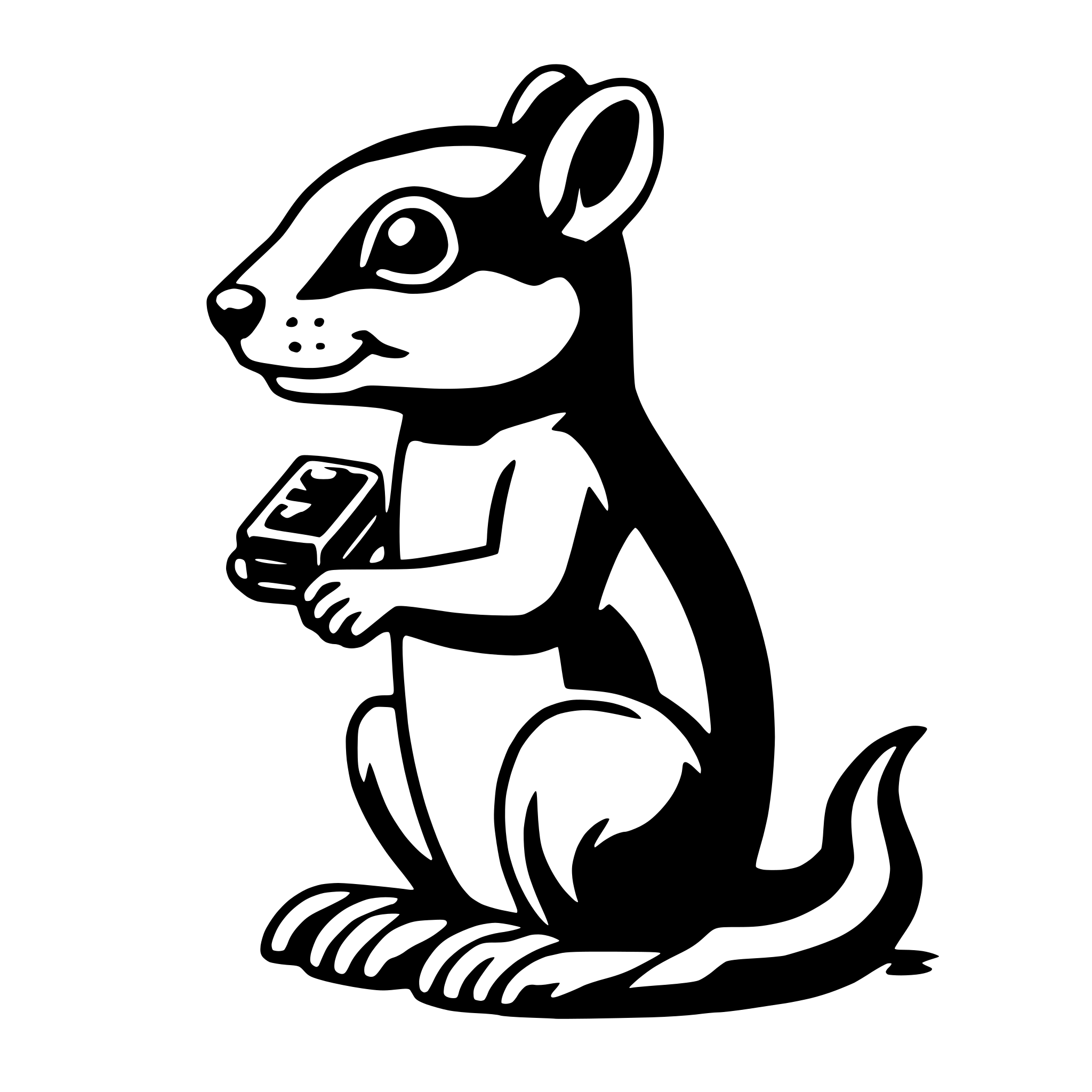 AI-generated SVG of a chipmunk with chocolate