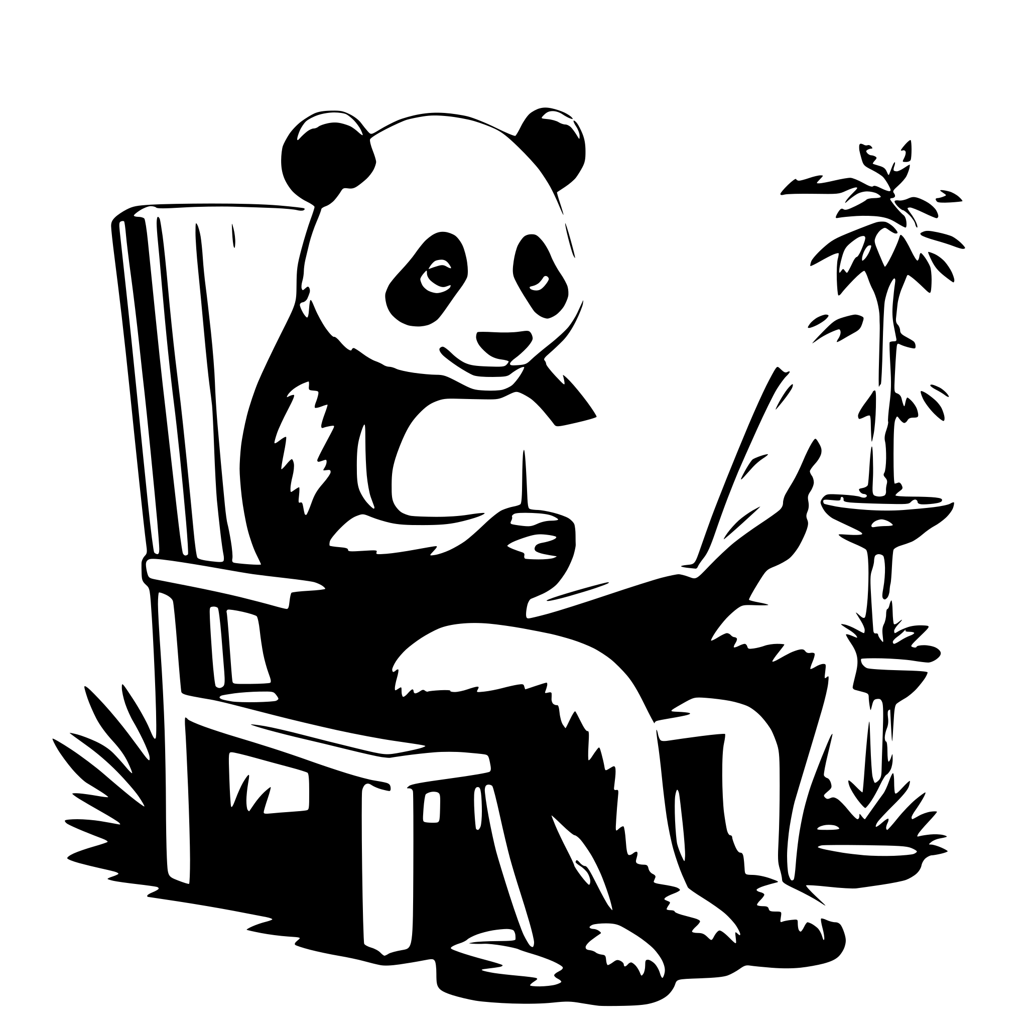 AI-generated SVG of a a panda, sit on a chair,
reading a very big book AI-generated SVG of a a panda, sit on a chair,
reading a very big book