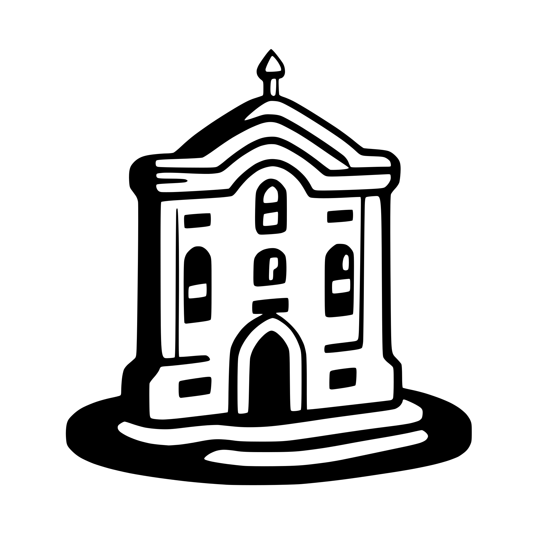 AI-generated SVG of a front facing city hall building