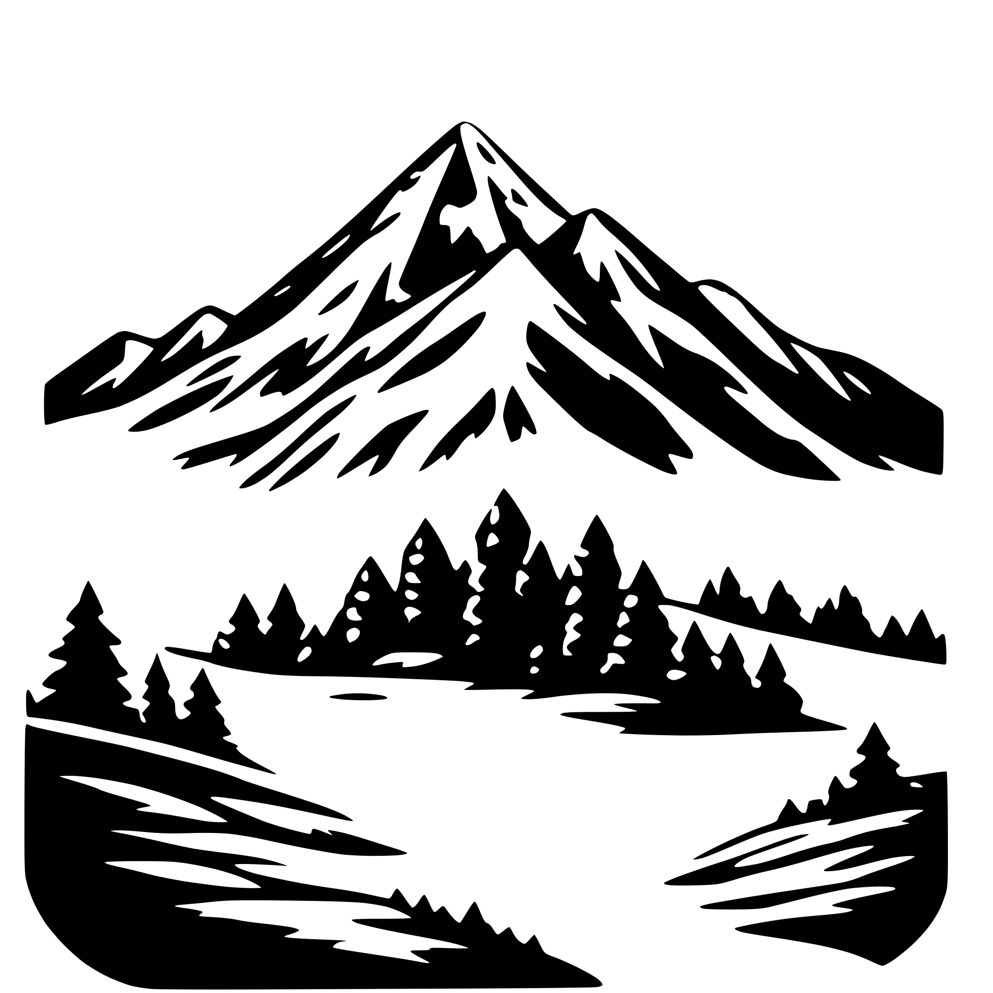 AI-generated SVG of 'mountains'