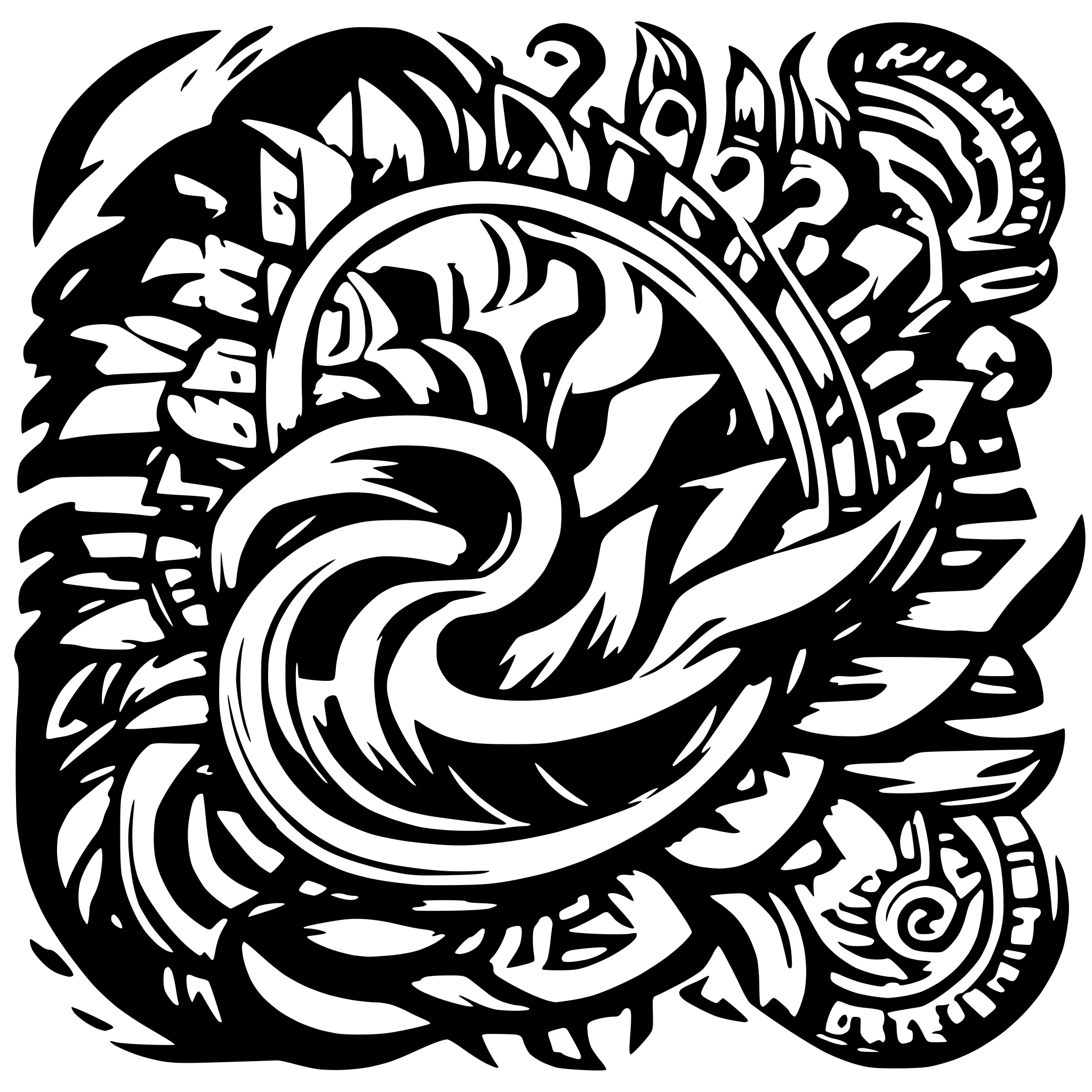 AI-generated SVG of 'Neo tribal'