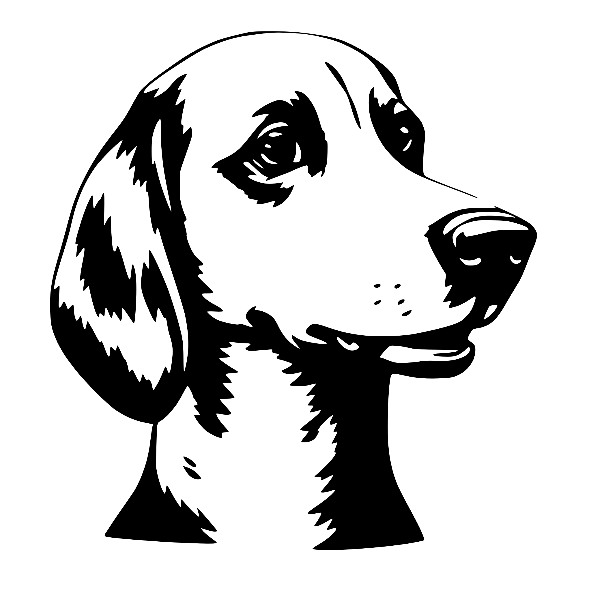 AI-generated SVG of a draw a dog with a big nose