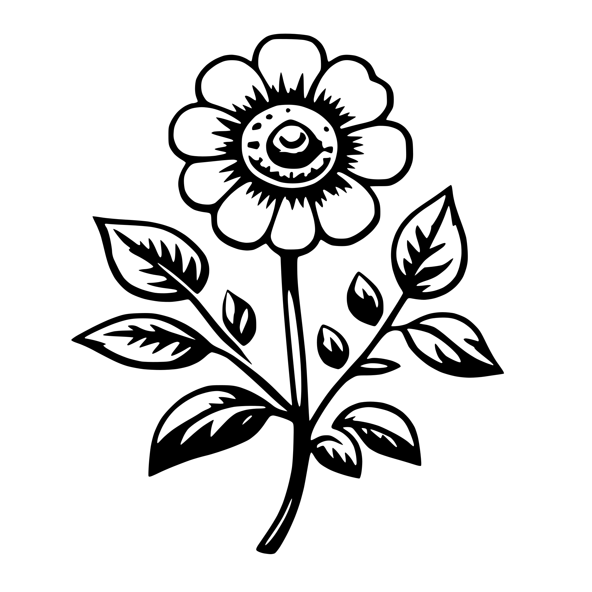 AI-generated SVG of a flower