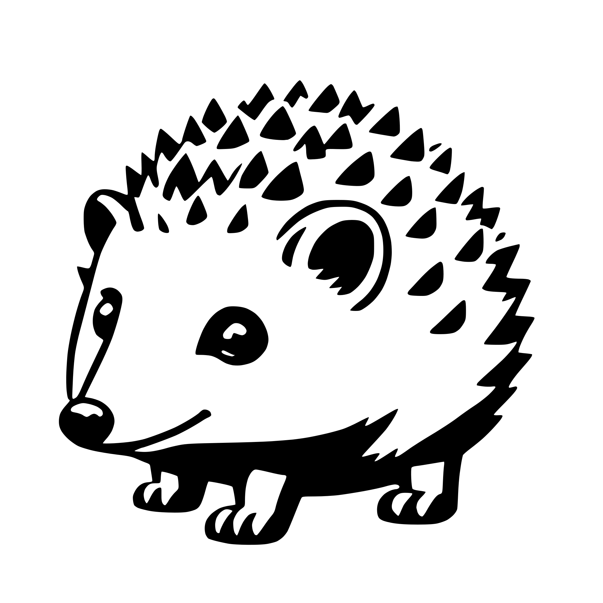 AI-generated SVG of a hedgehog