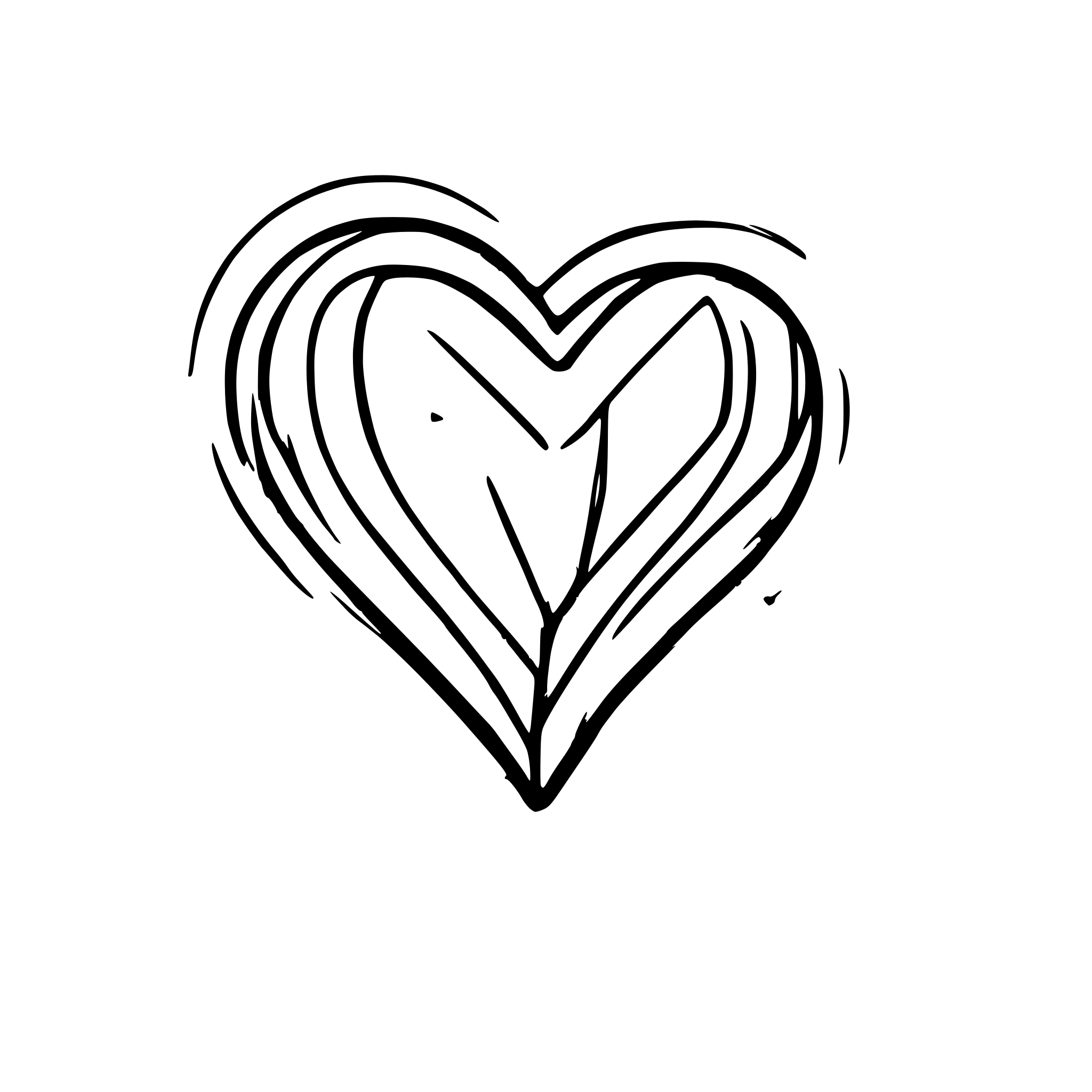 AI-generated SVG of 'heart only 1 line'