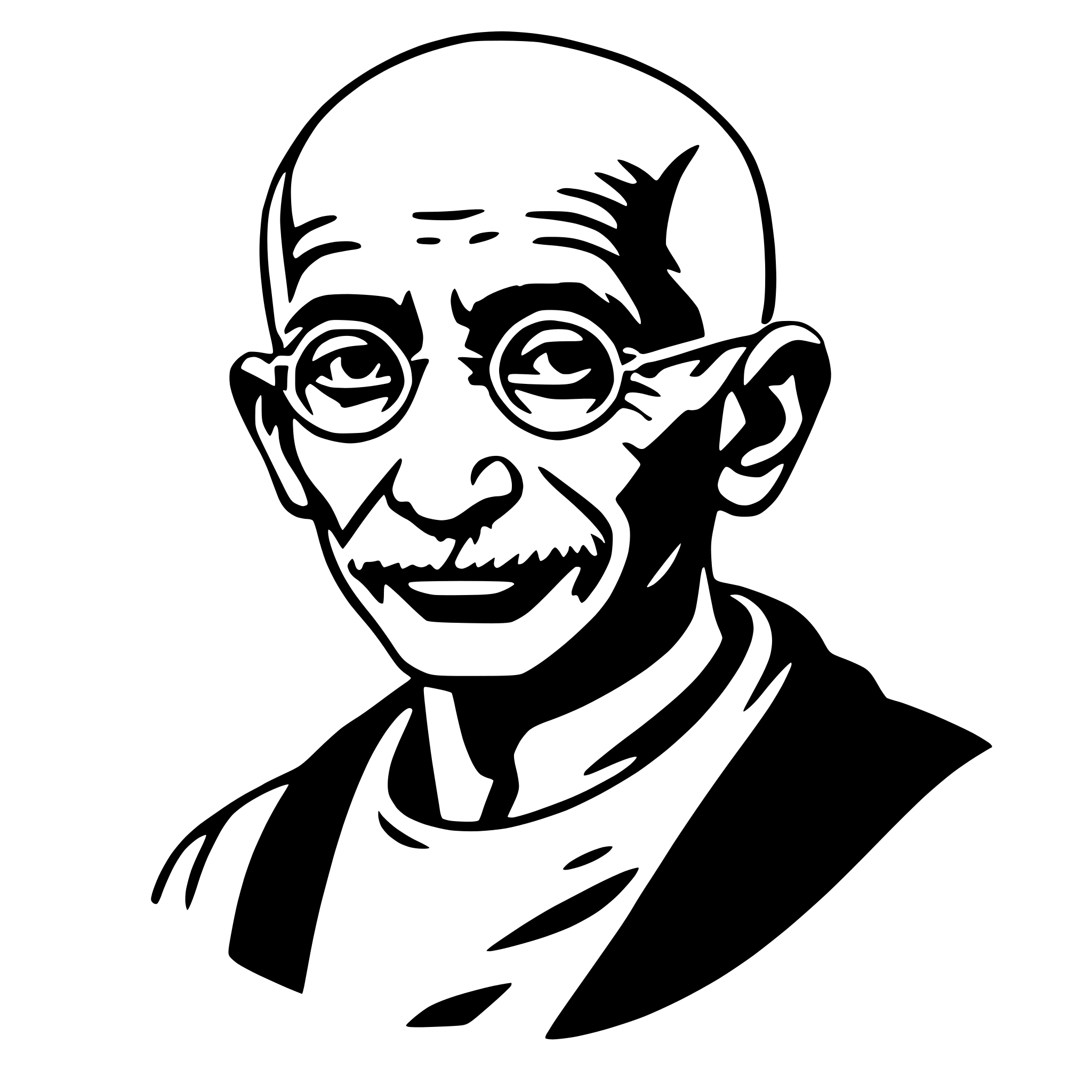AI-generated SVG of 'mahatma gandhi'