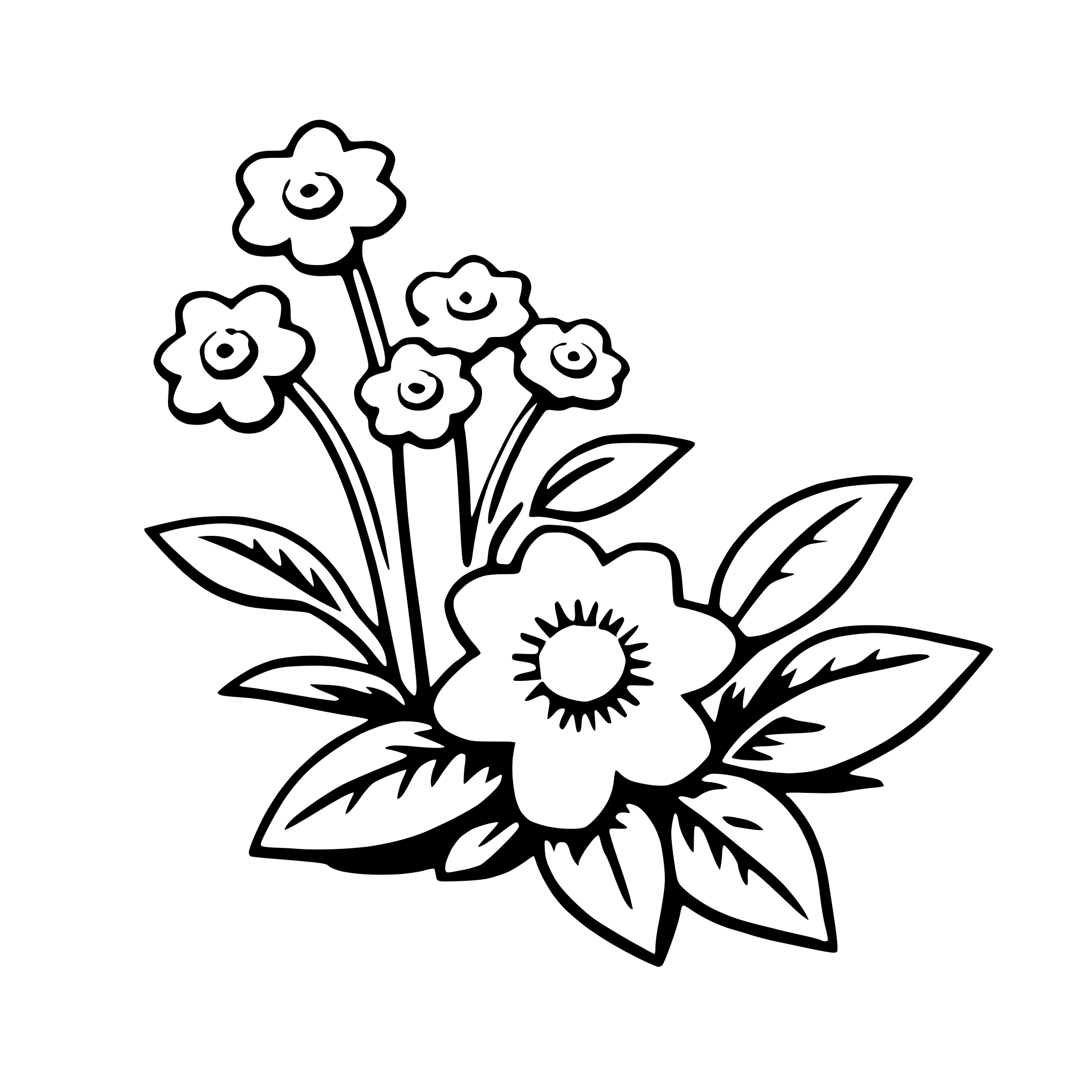 AI-generated SVG of a forget-me-not