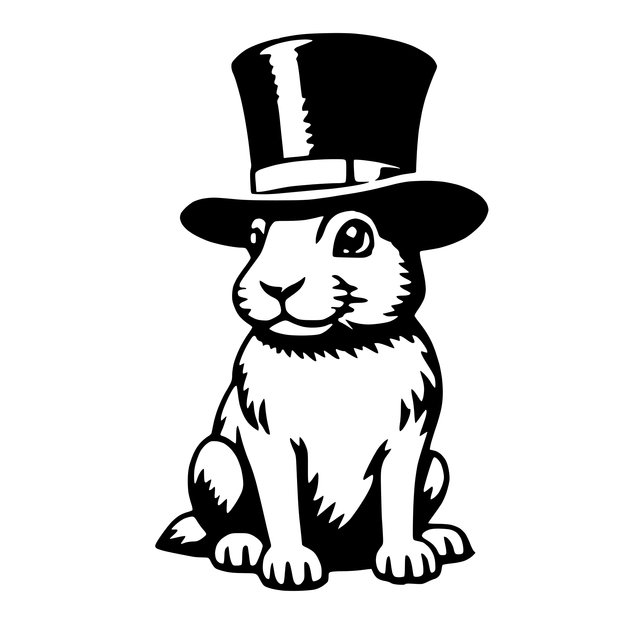 AI-generated SVG of 'rabbit with top hat'