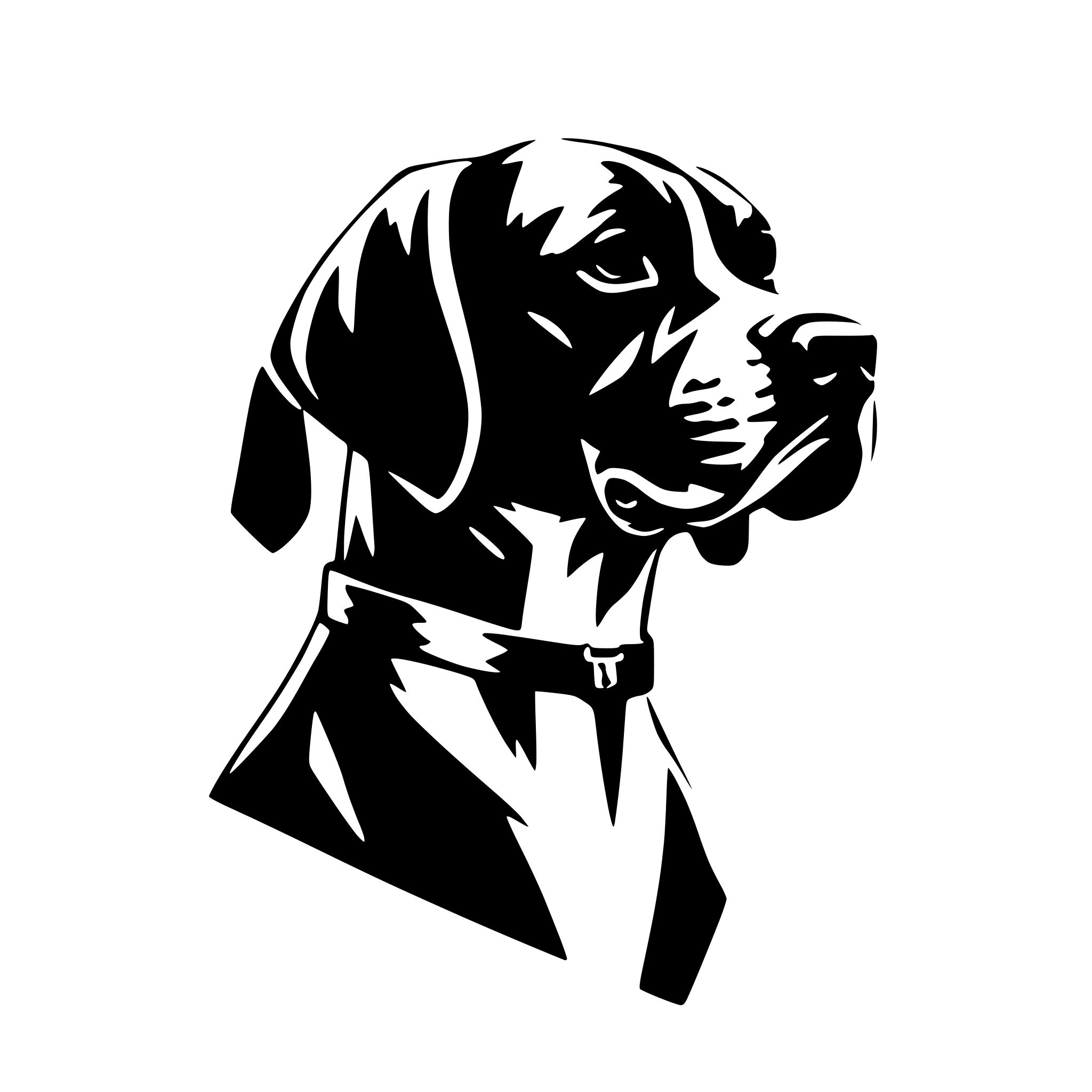 AI-generated SVG of 'boxer dog geometry lines'