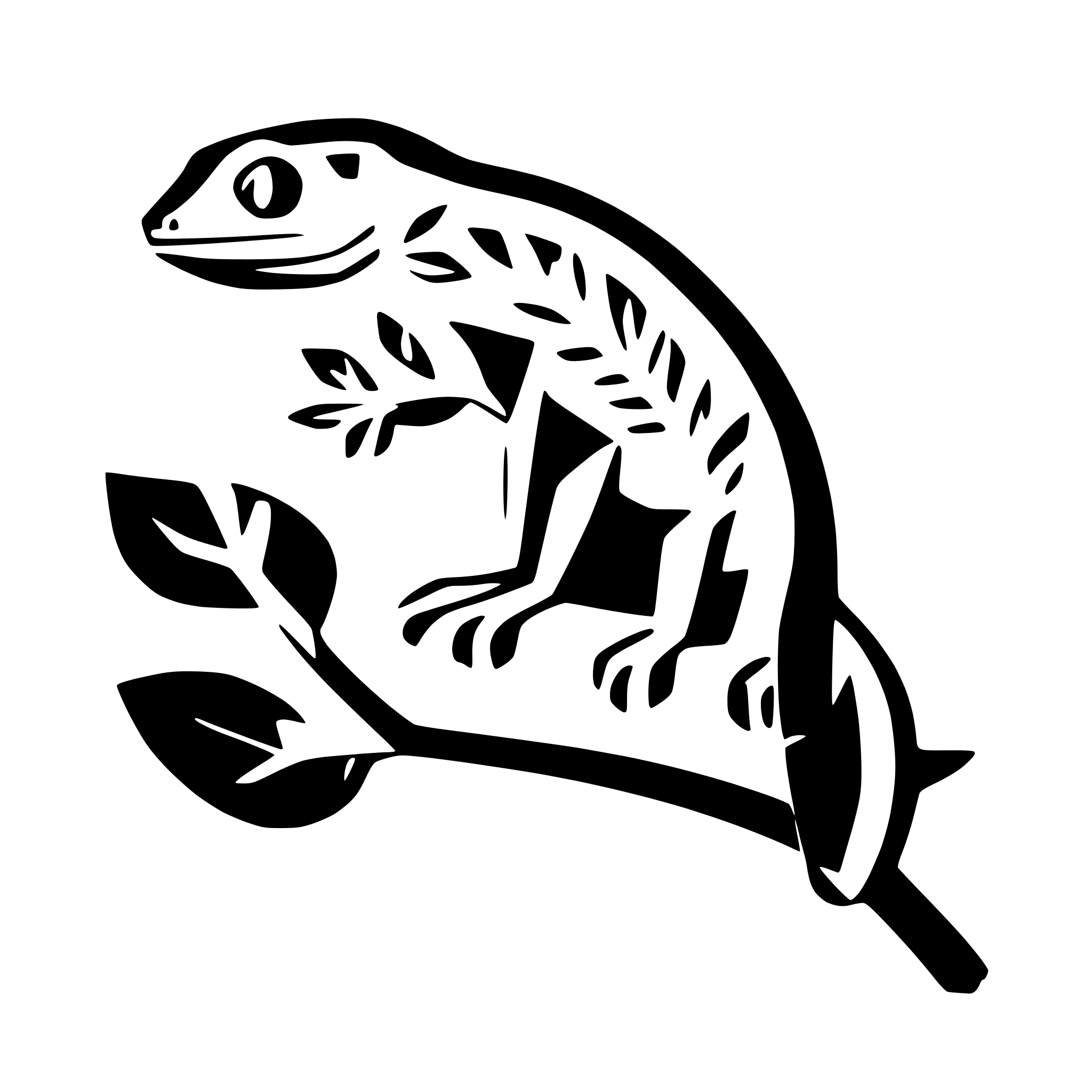 AI-generated SVG of a chameleon on a branch