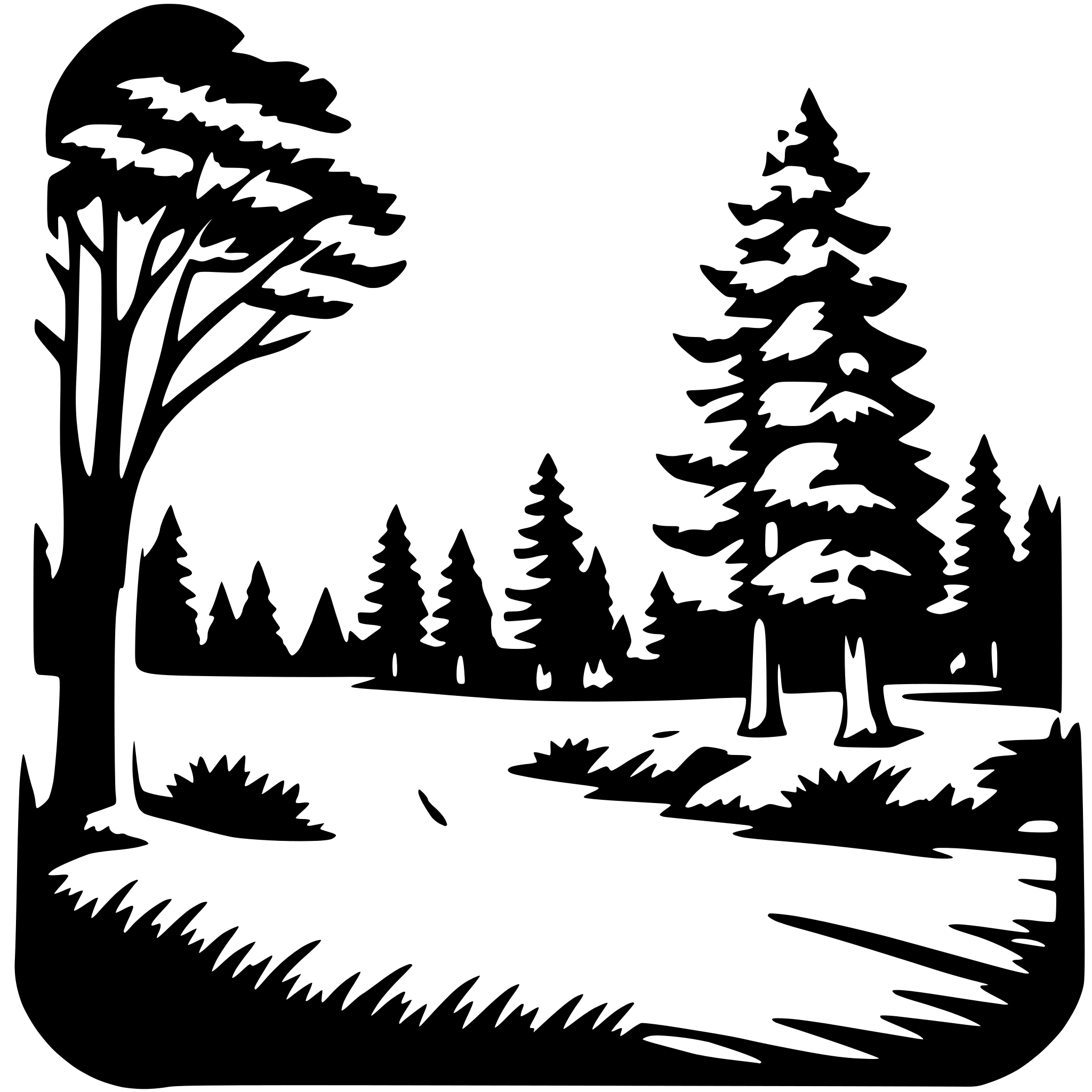 AI-generated SVG of a wilderness experience