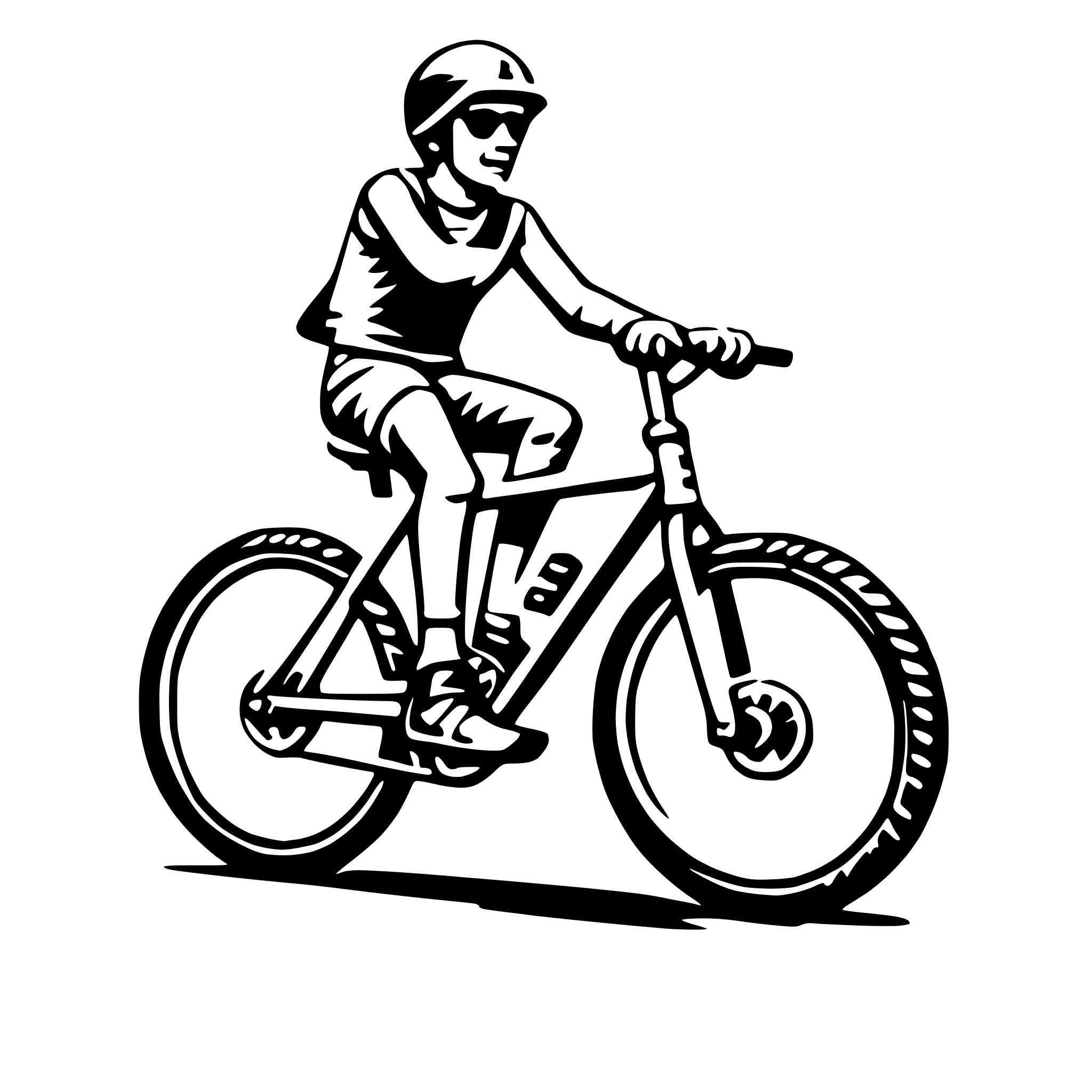 AI-generated SVG of a mountain bike