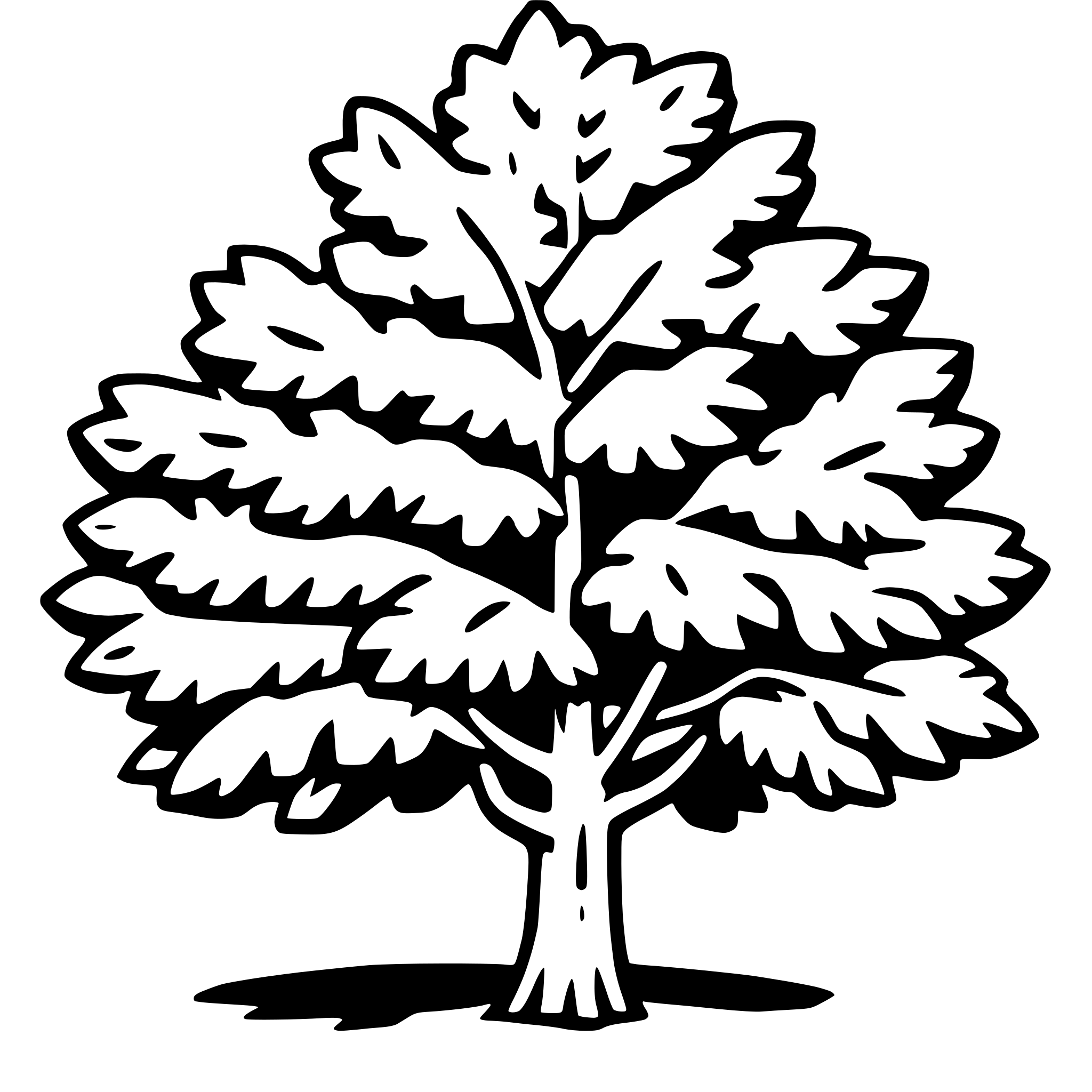 AI-generated SVG of a sassafras tree