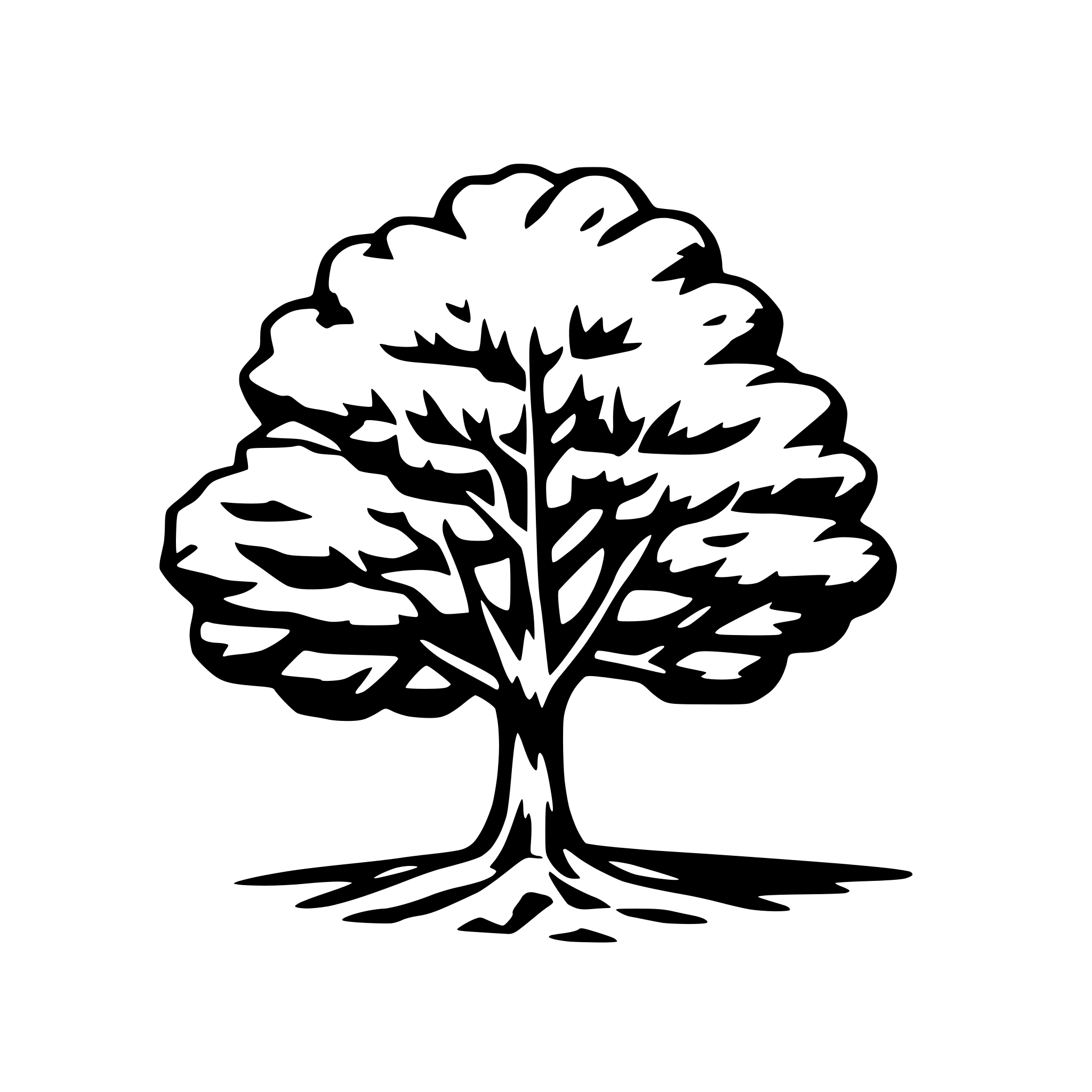 AI-generated SVG of a Lonely tree, minimalistic, single line
