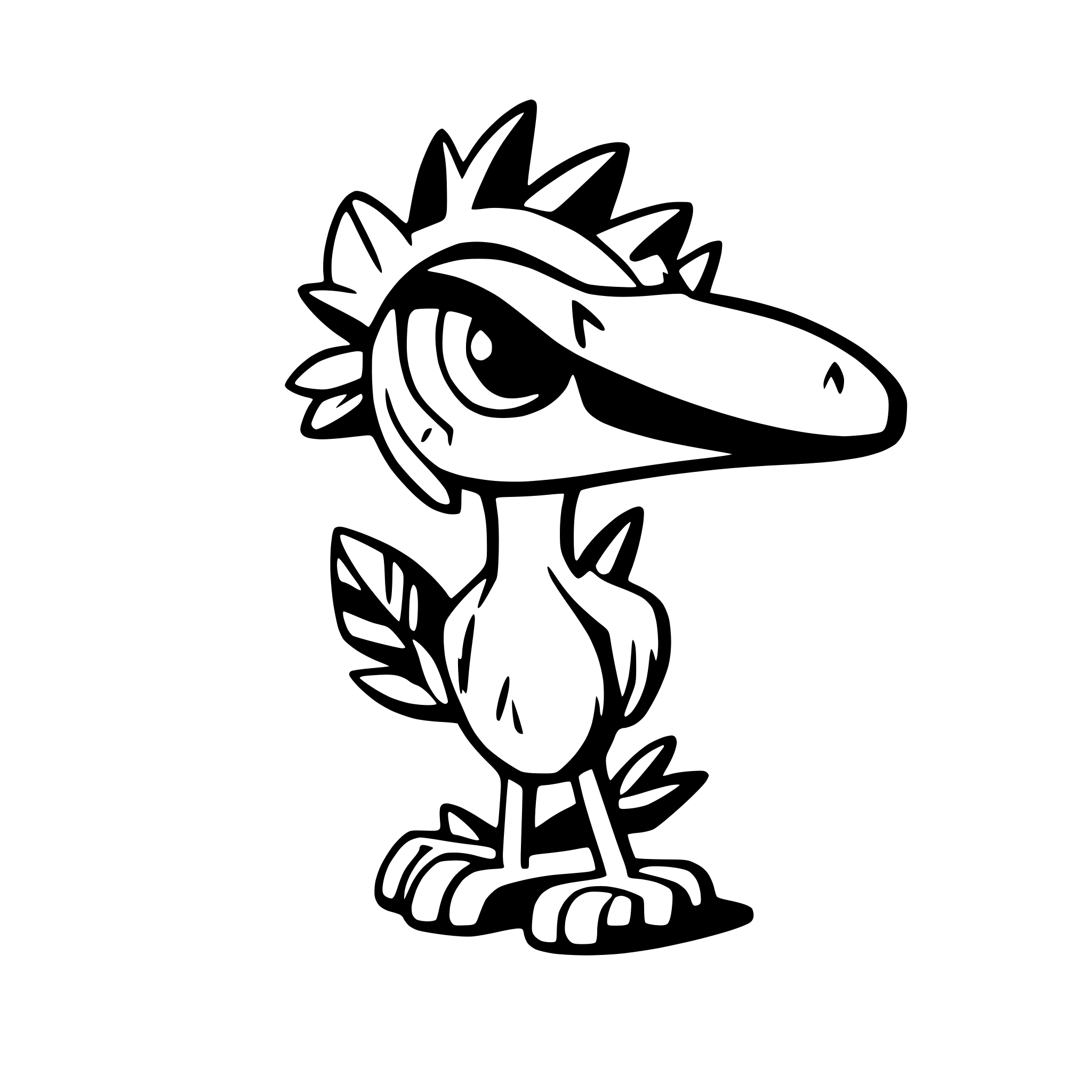 AI-generated SVG of a Cartoon roadrunner
