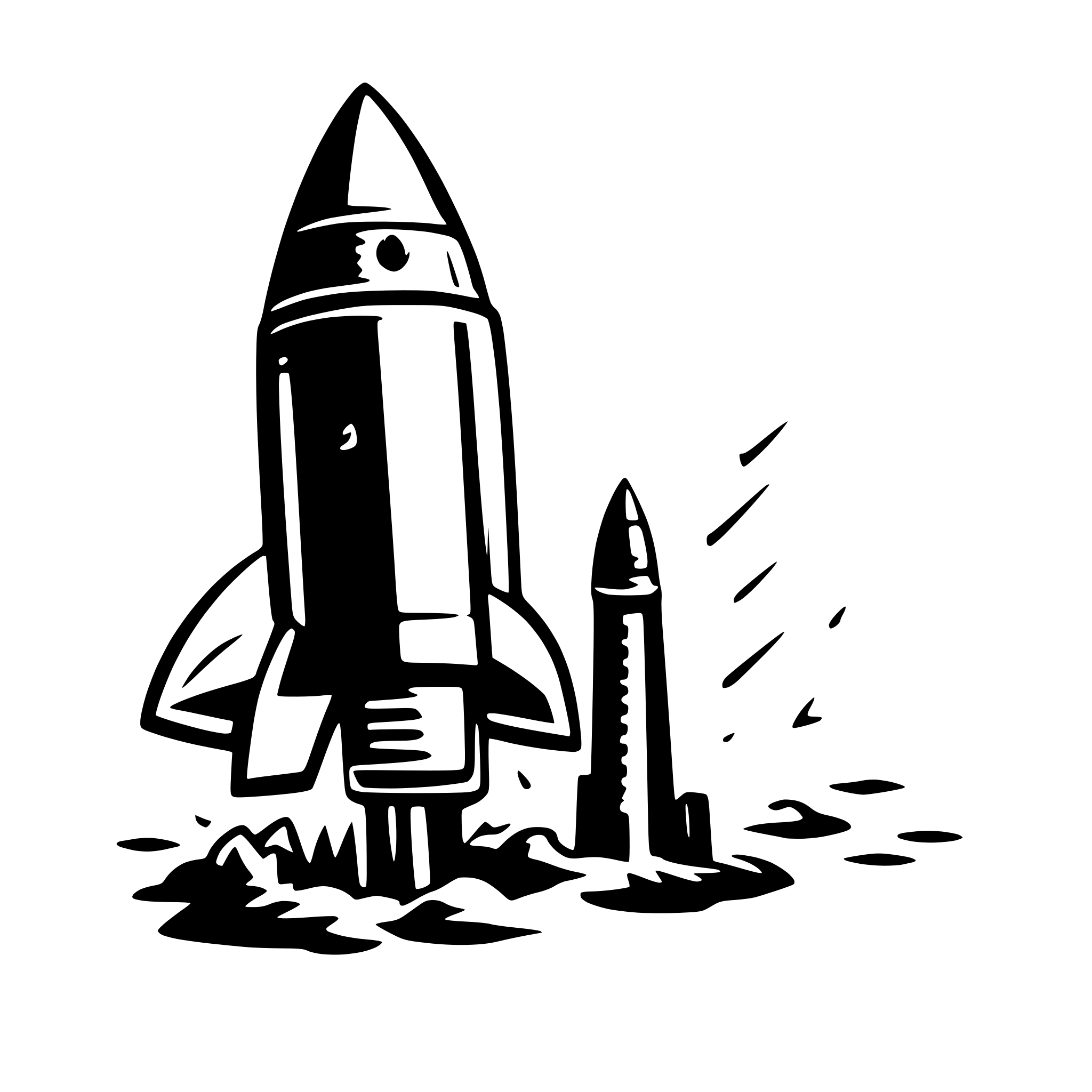 AI-generated SVG of 'write the word boost abd add a rocket to the first letter'