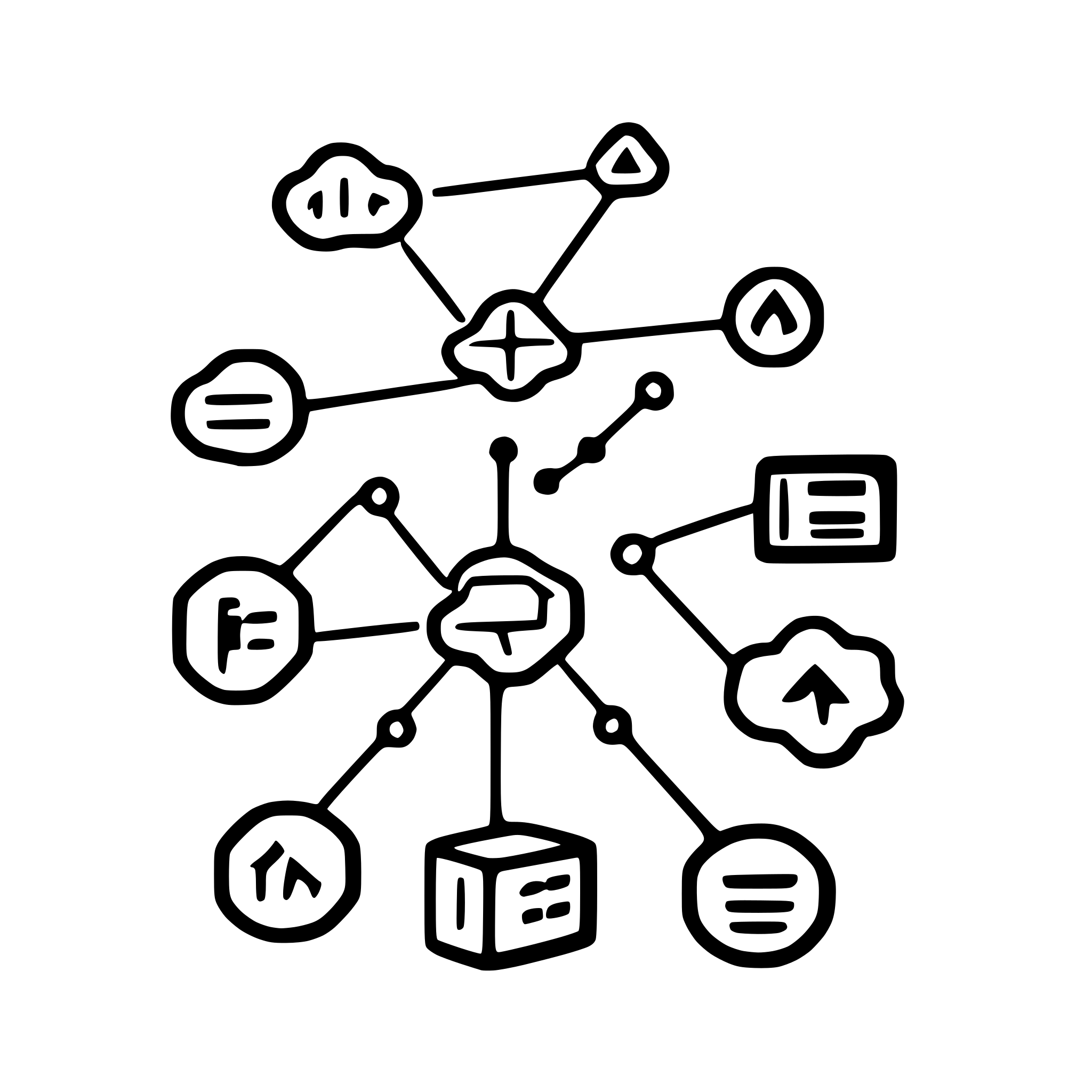 AI-generated SVG of a a minimal, simple, api flow diagram illustrating how data flows between api servers using dotted lines for the connection edges