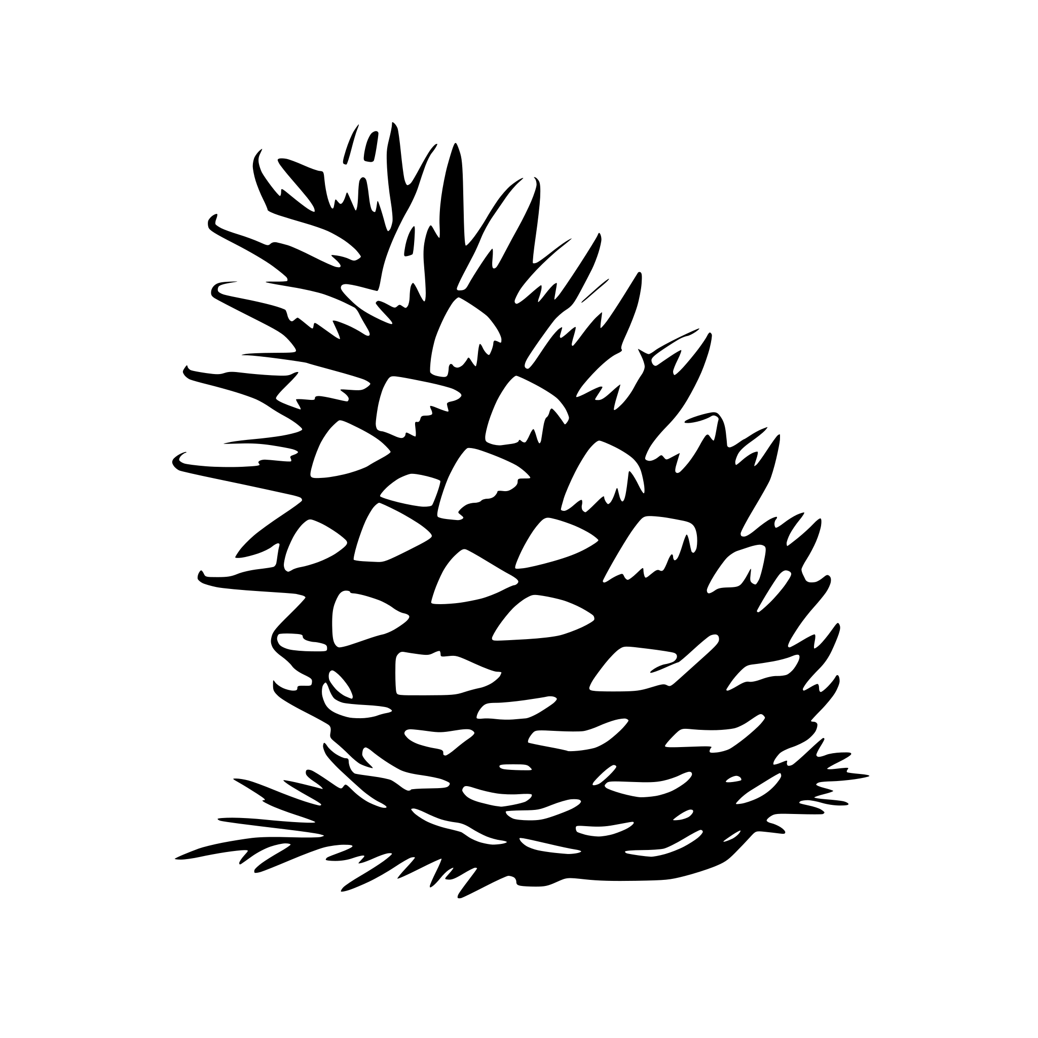 AI-generated SVG of 'pinecone'